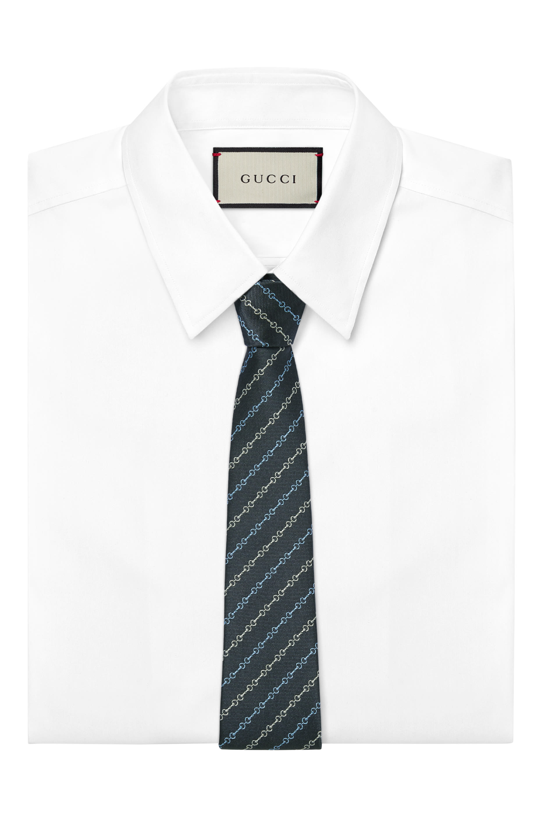 Horsebit Silk Jacquard Tie