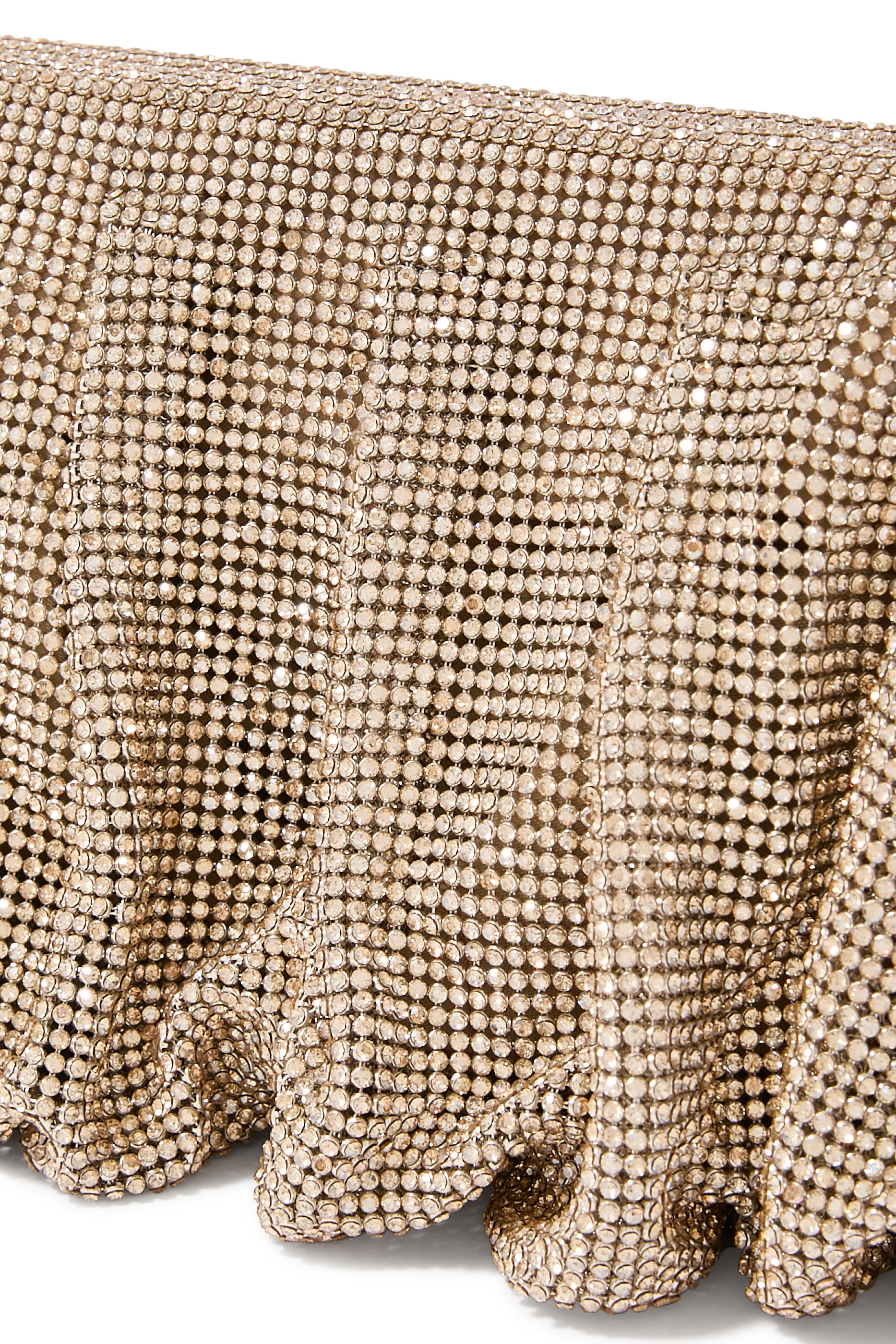 Venus La Grande Rhinestone Crystal Mesh Clutch Bag