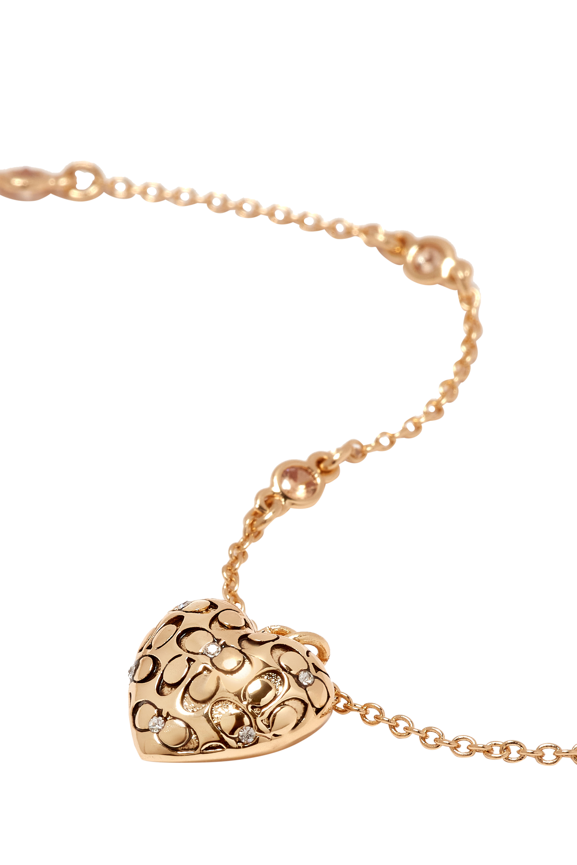 Signature Quilted Heart Locket Necklace