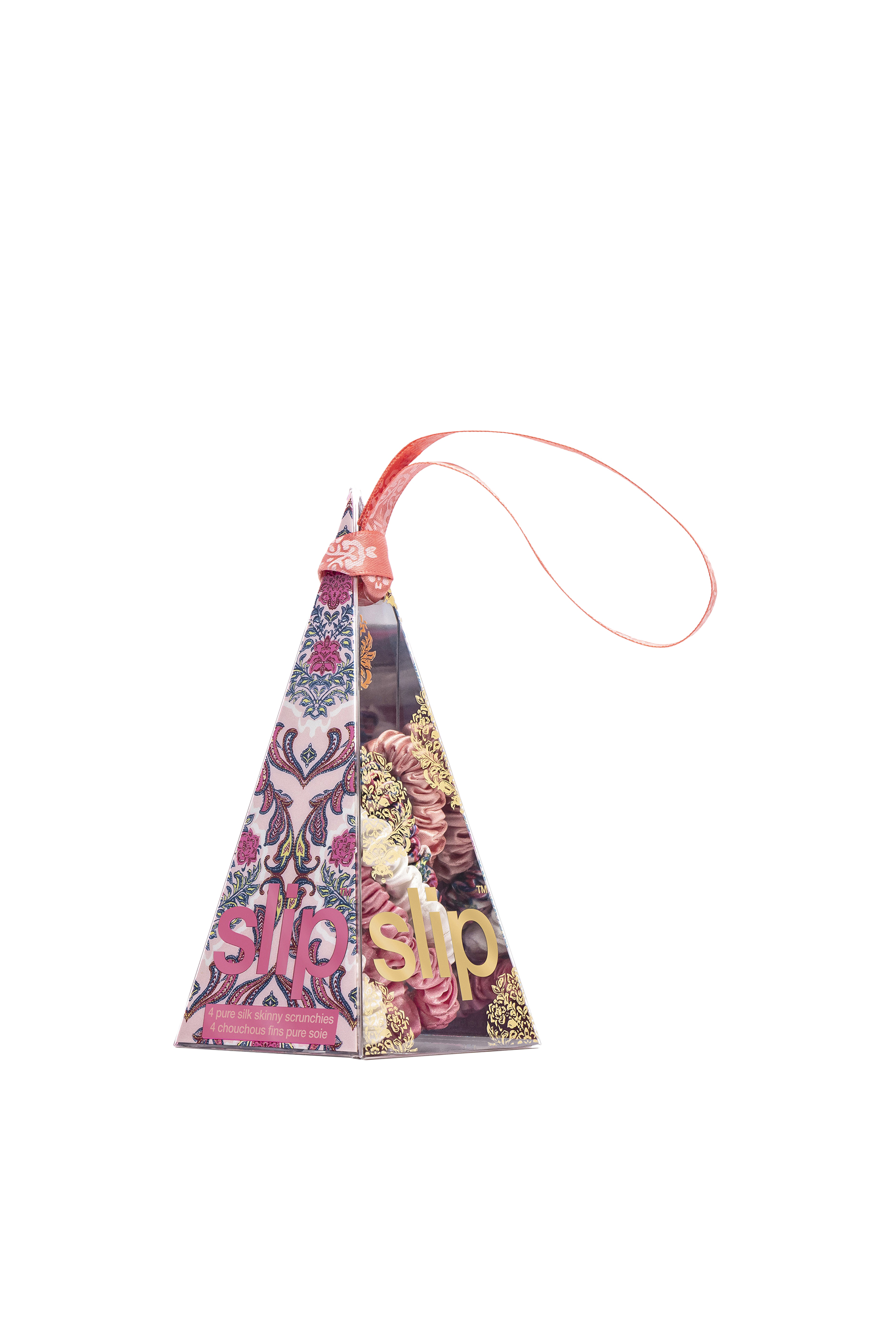 Silk Scrunchie Ornament, Set of 4