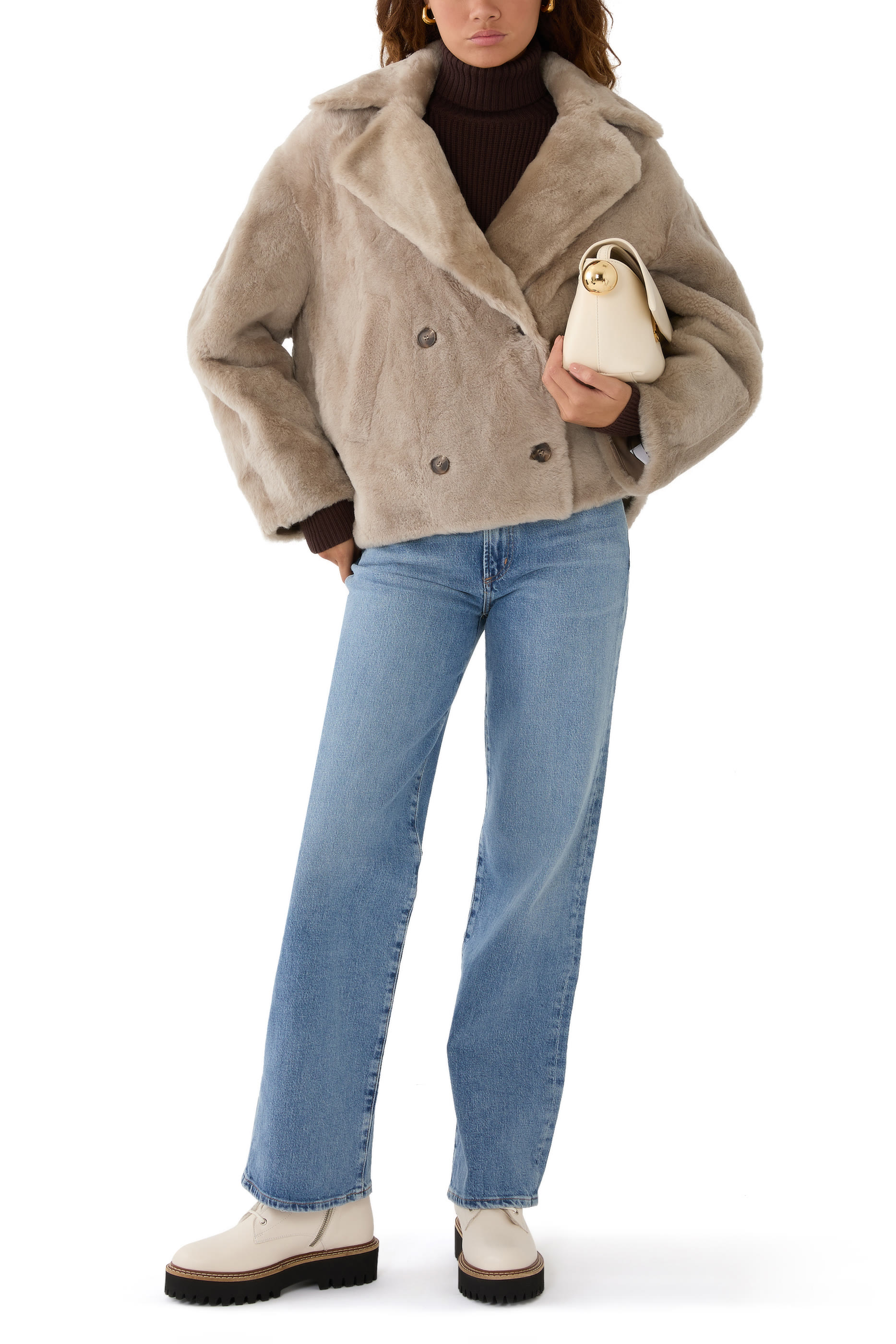 Shearling Pea Jacket