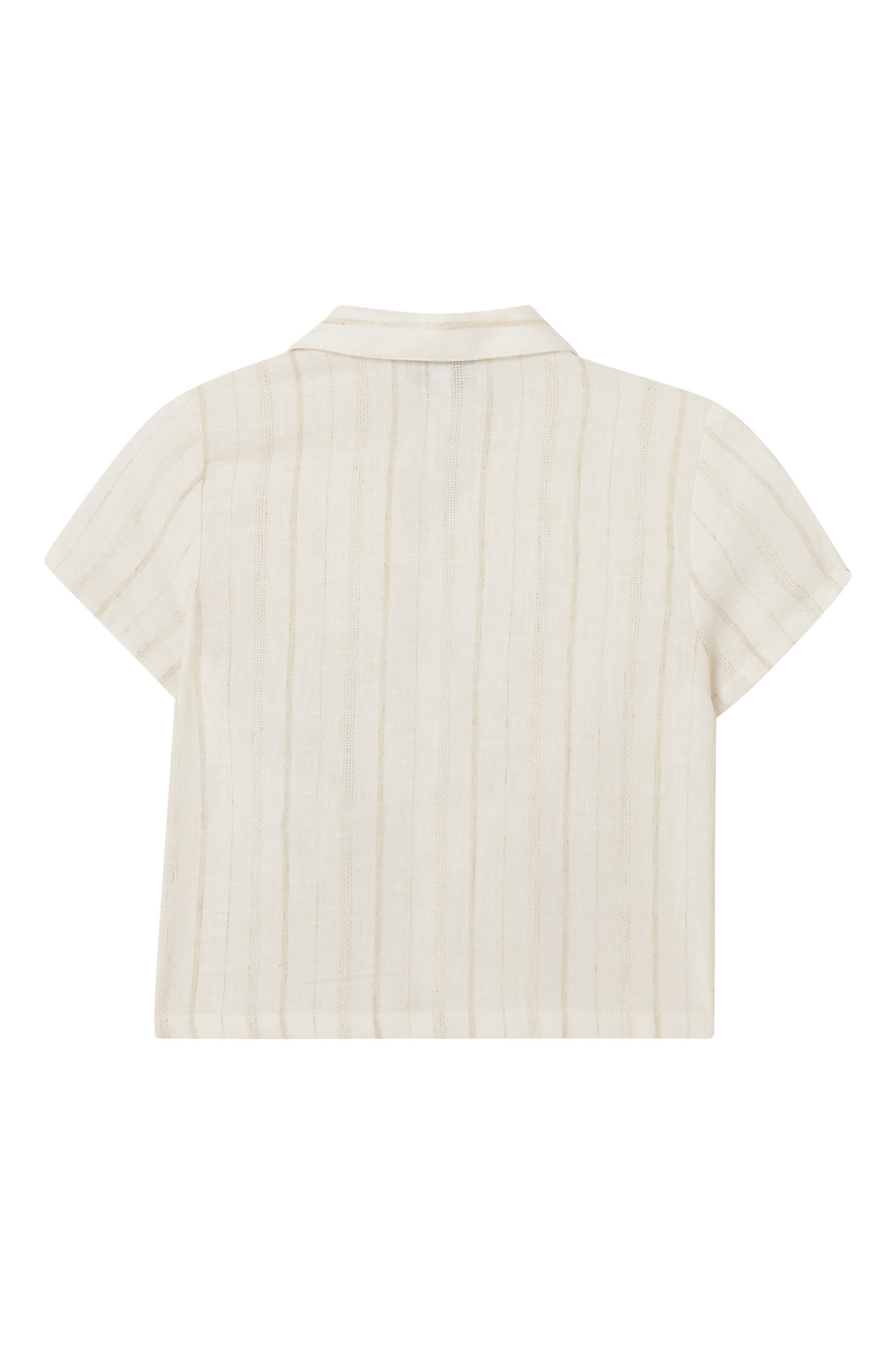 Striped Linen-Blend Jacquard Shirt