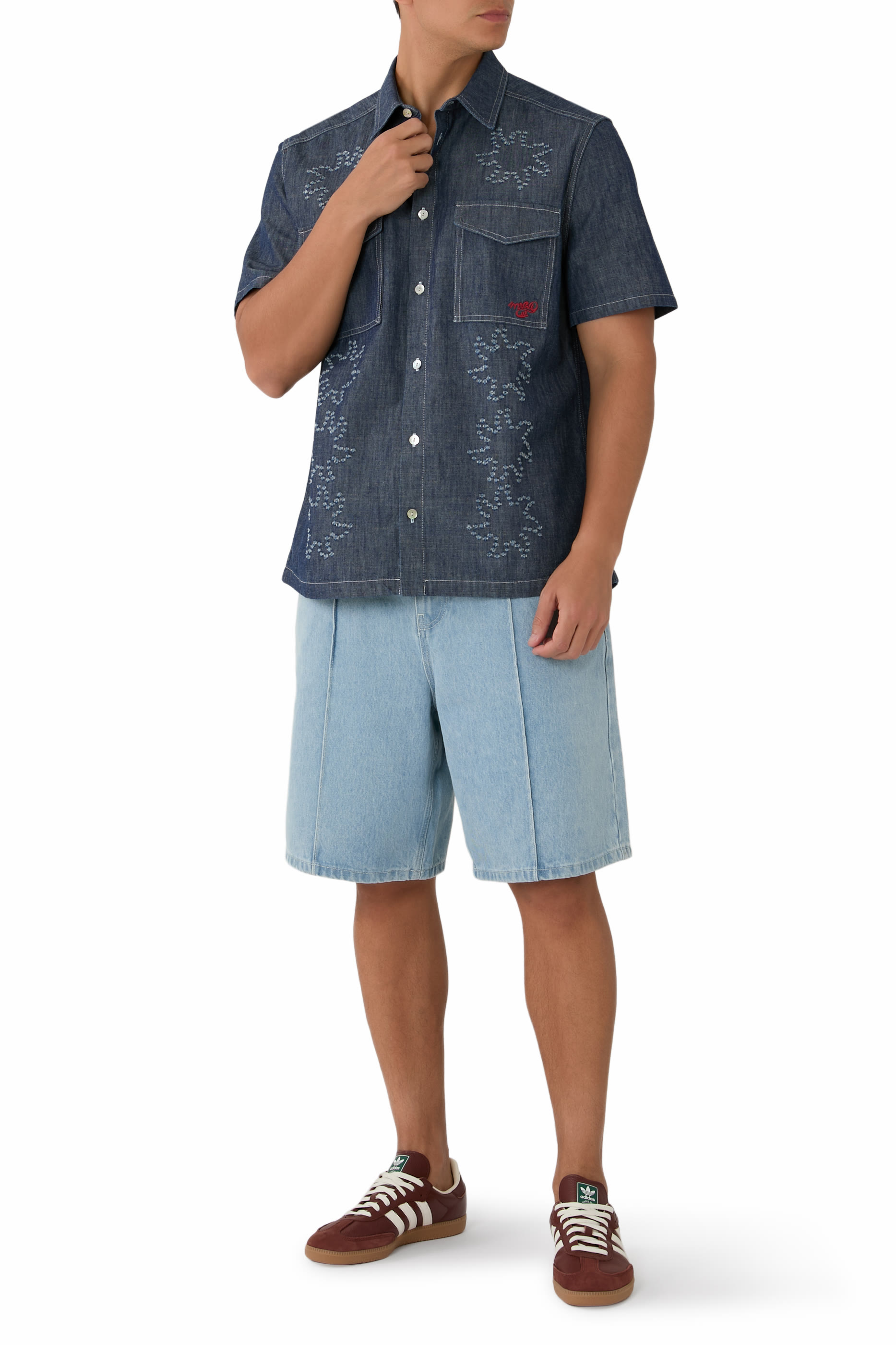 Chambray Short-Sleeve Shirt