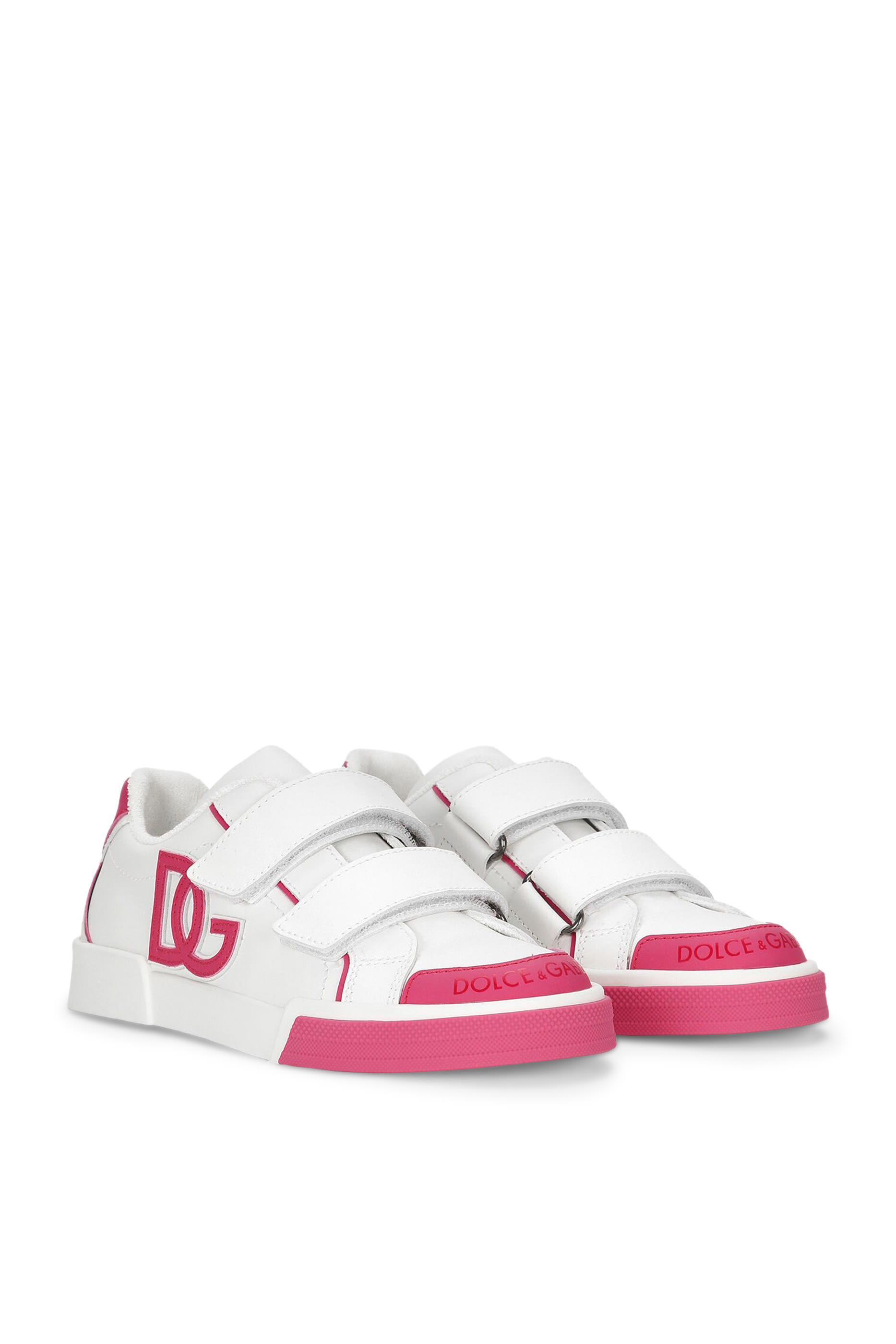 Kids Portofino Velcro Leather Sneakers