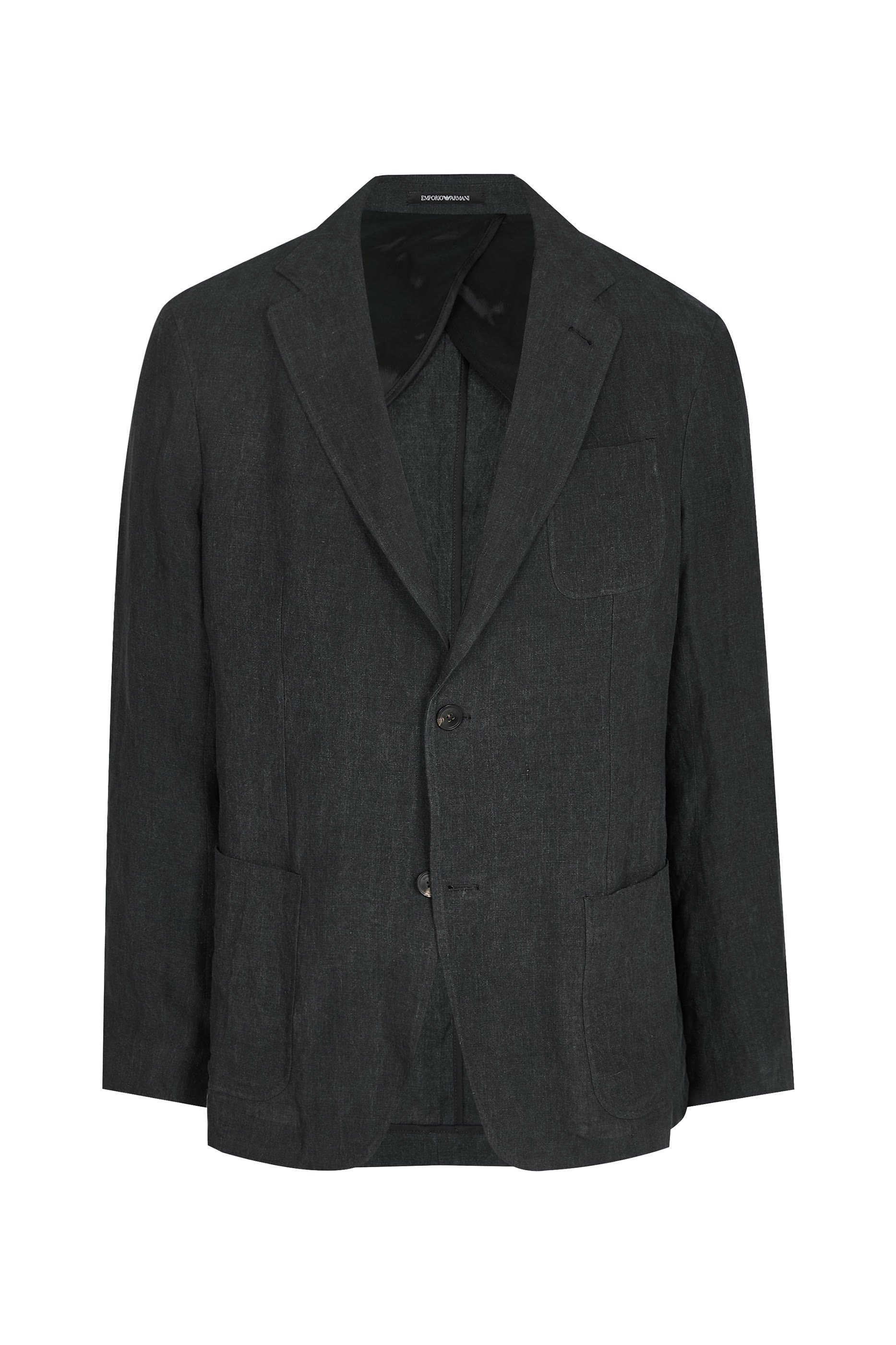 Single-Breasted Washed Linen Jacket