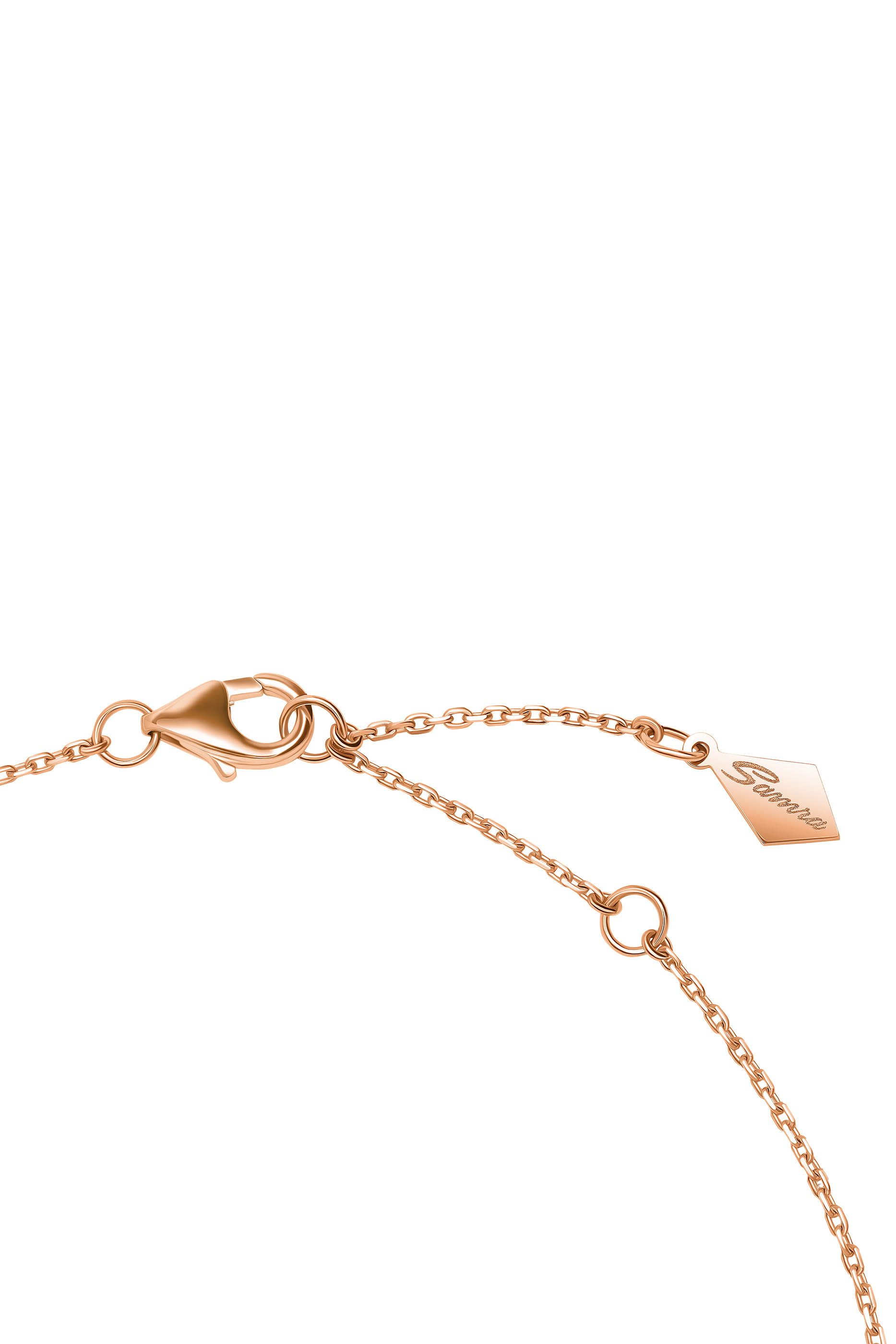 Ahjar Birwaz Necklace, 18K Rose Gold with Diamonds & Mother of Pearl