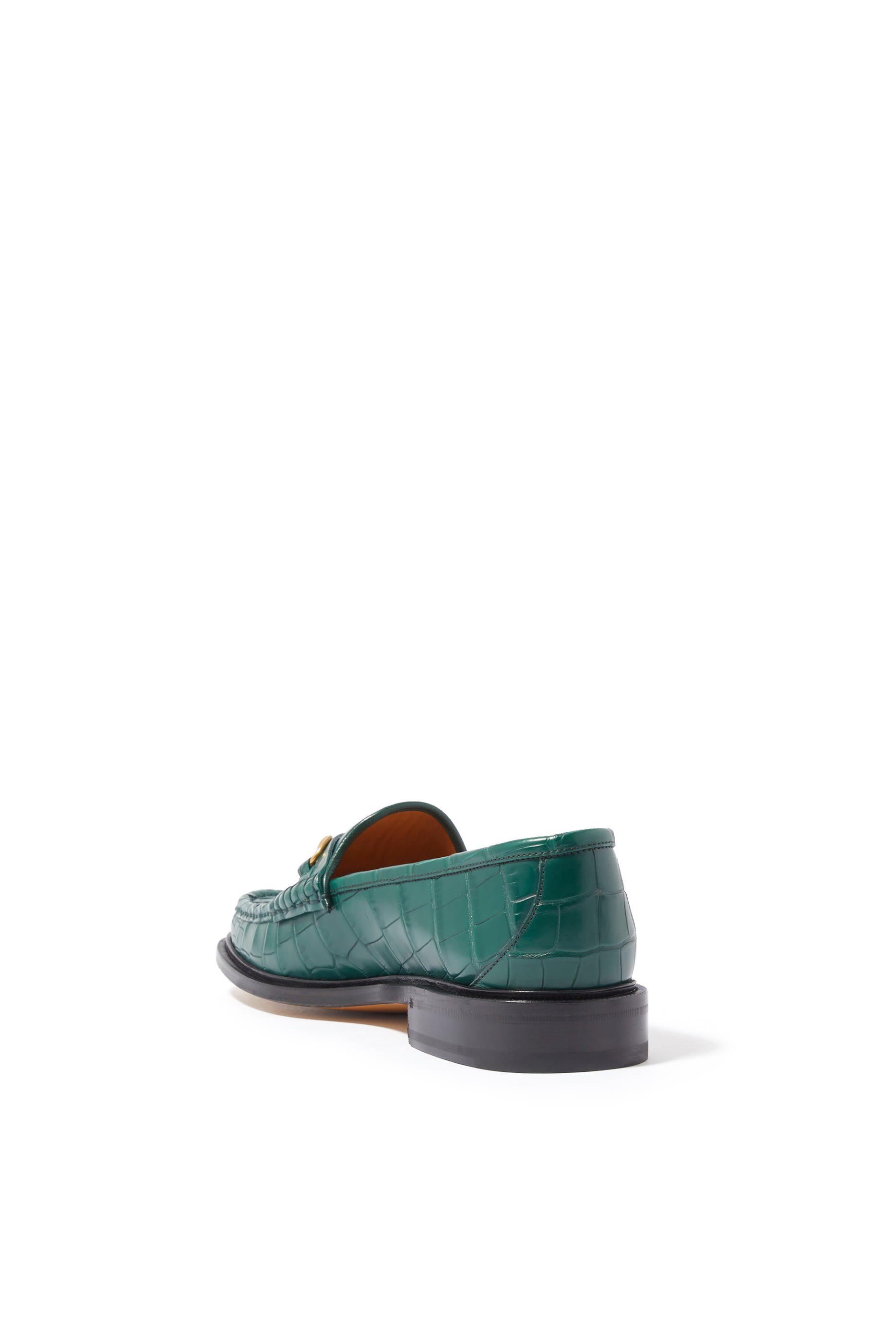 Horsebit Crocodile Loafers