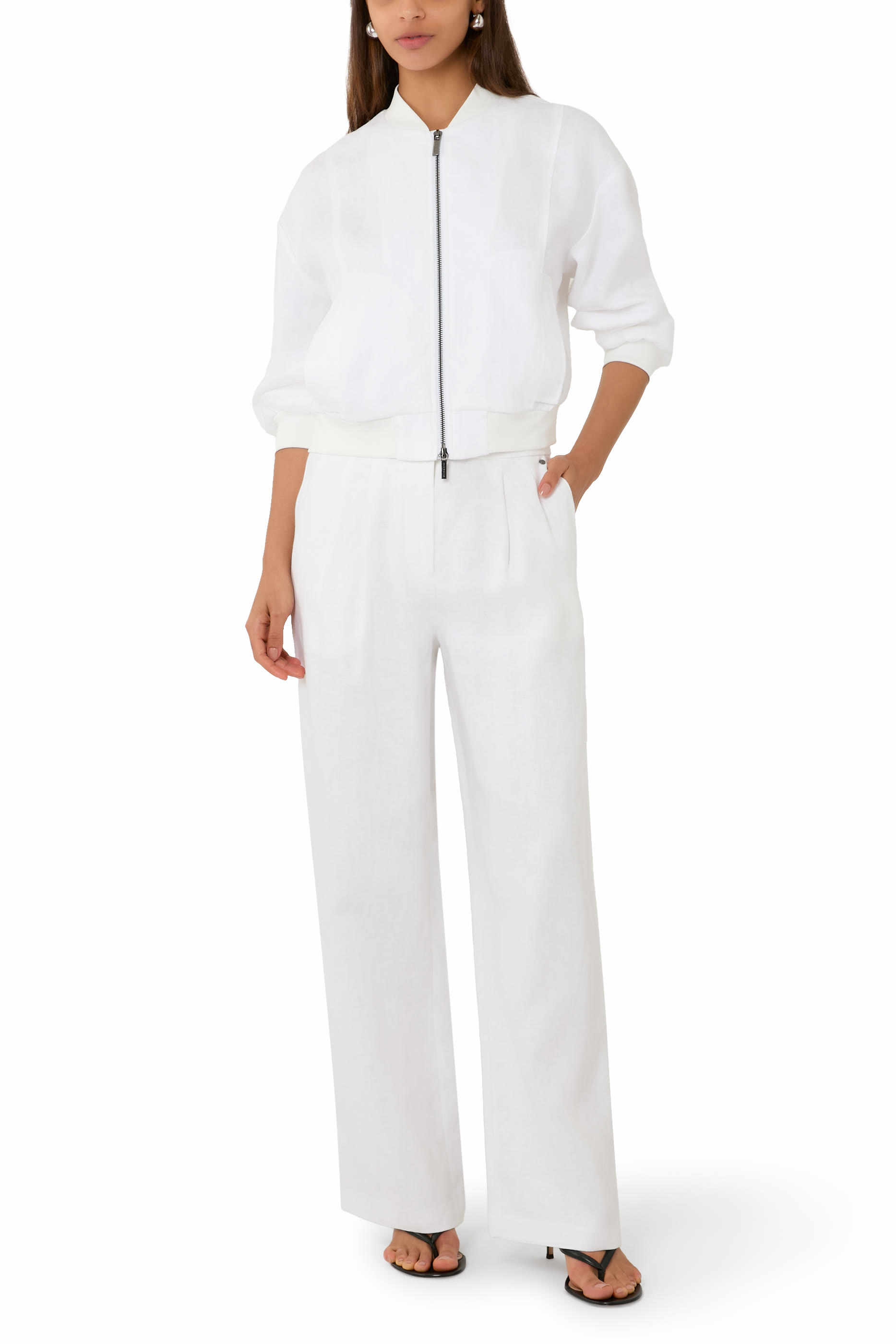 Linen Poplin Casual Trouser