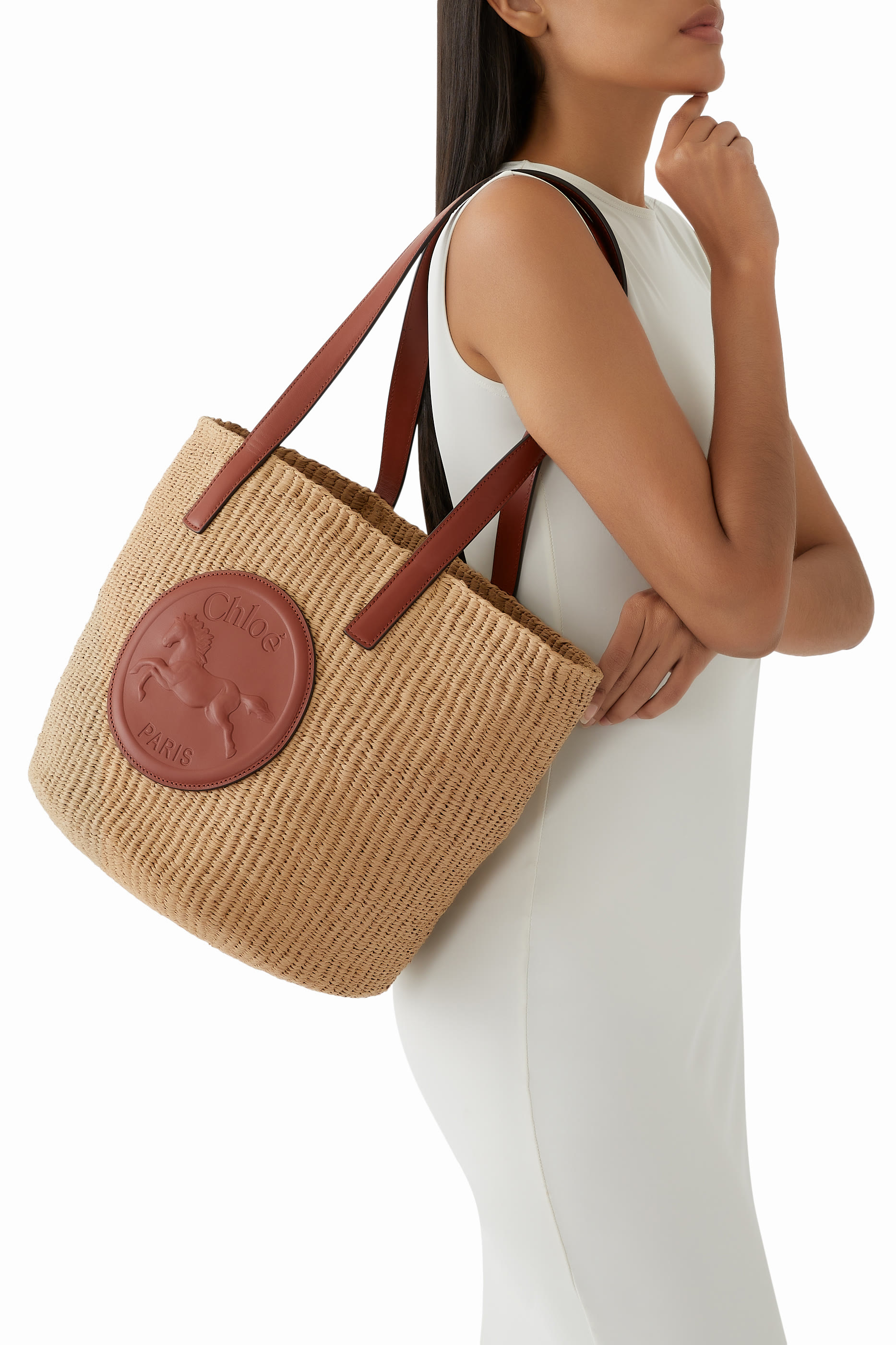 Large Horse Medal Basket Bag