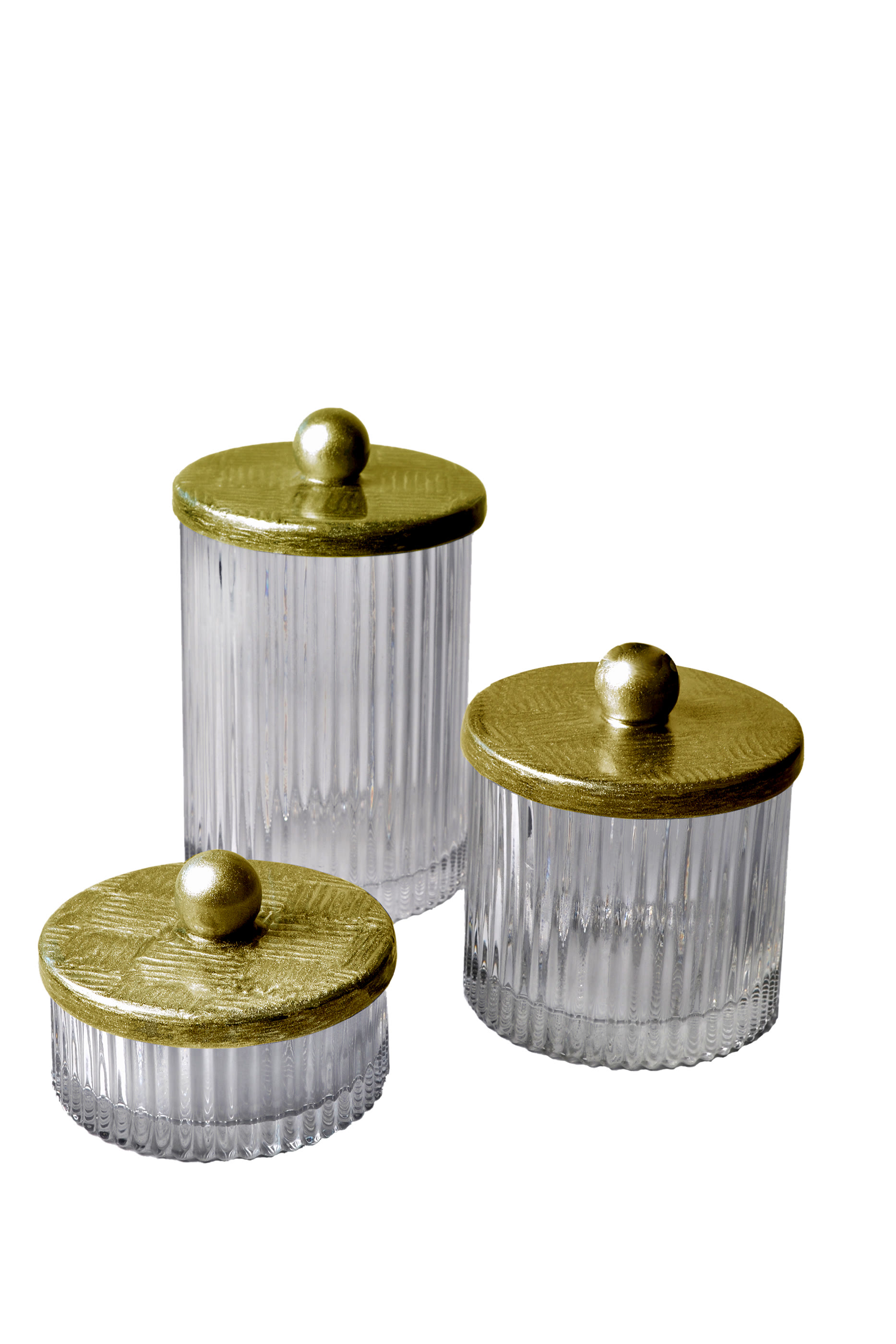 Tilly Vanity Glass Jars, Set of 3