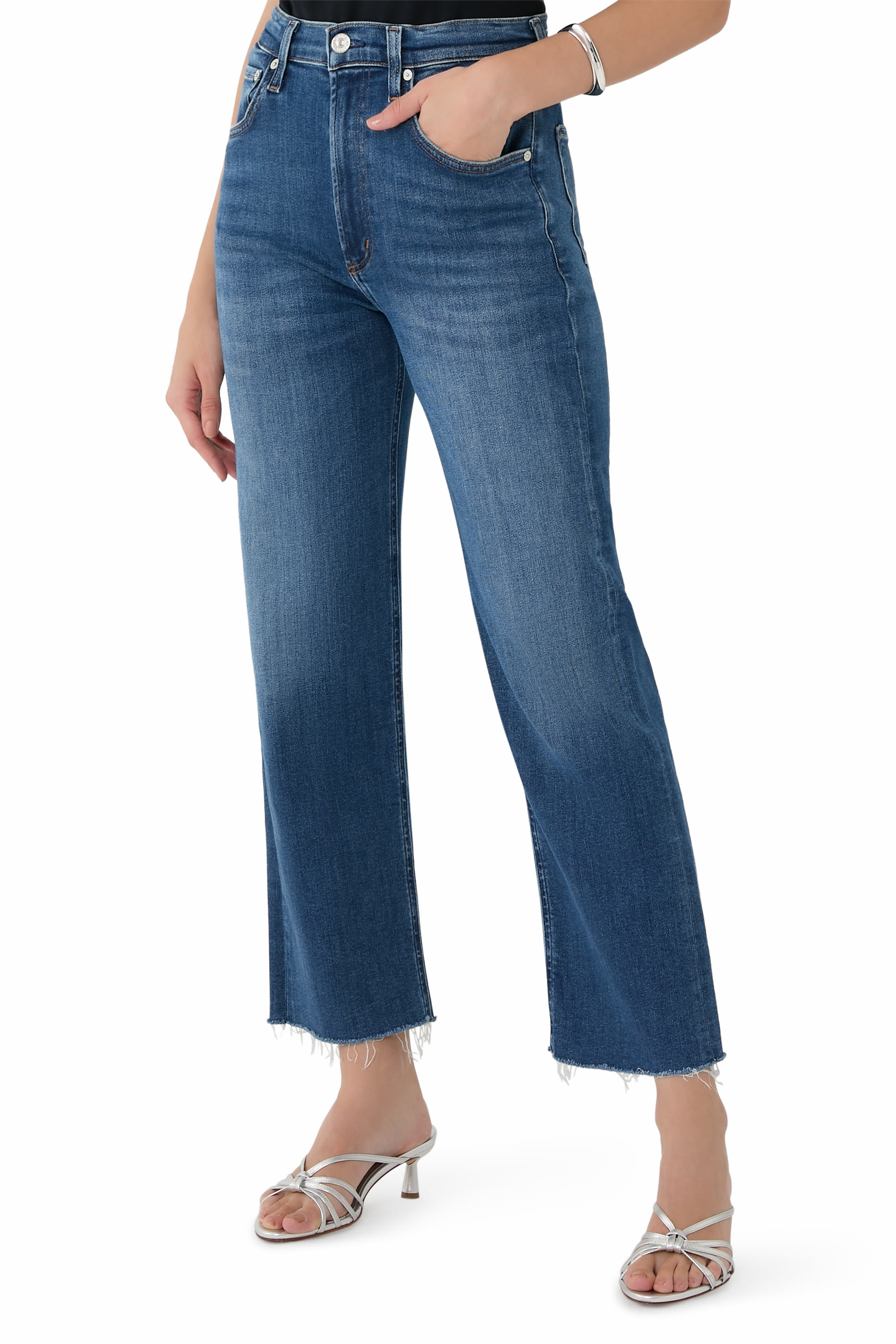 Palma Straight Raw Hem Jeans