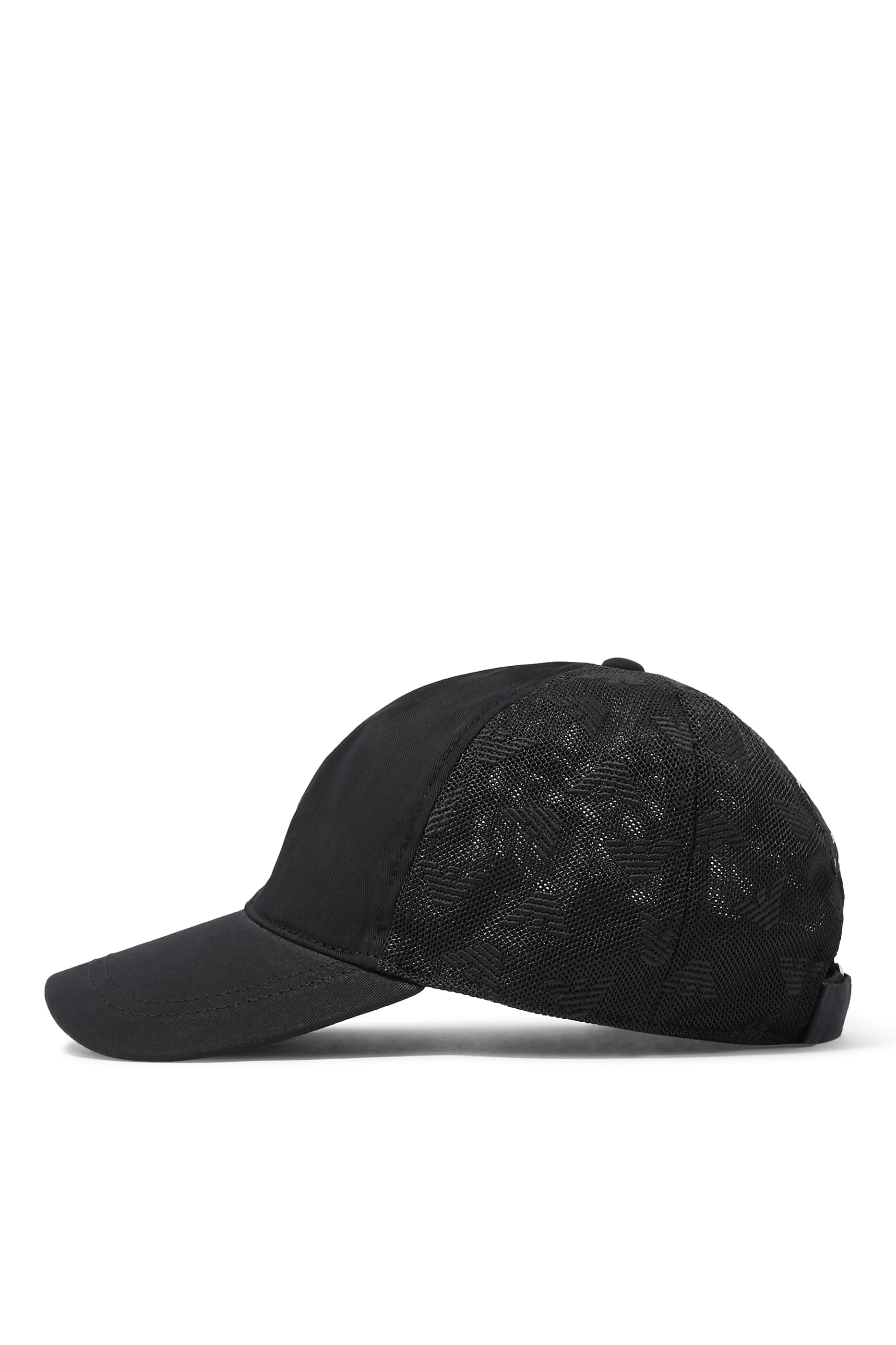Baseball Cap with All-Over Eagle Embroidery Mesh Back