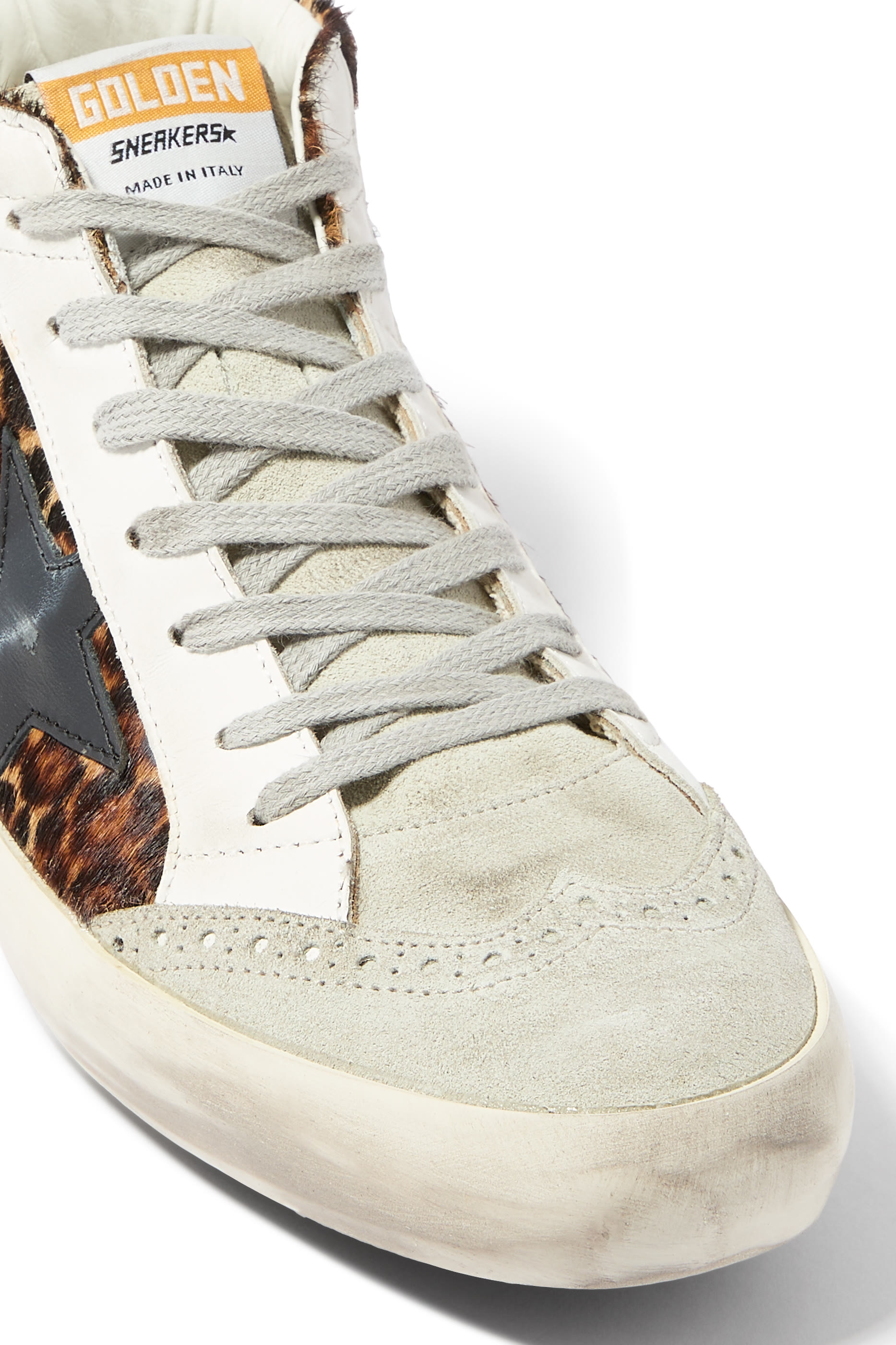 Mid Star Leopard Print Sneakers