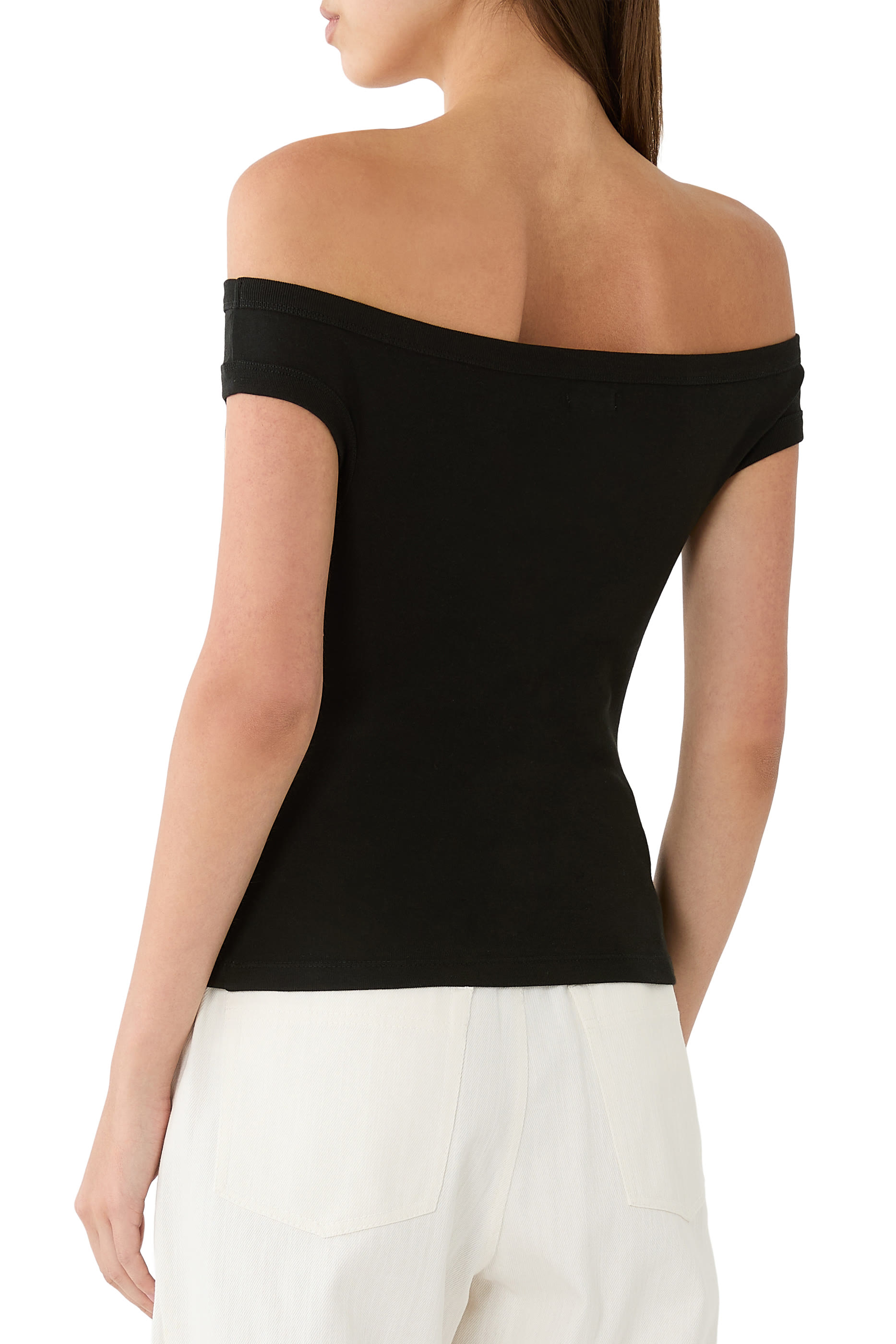  Organic Cotton Off Shoulder Top