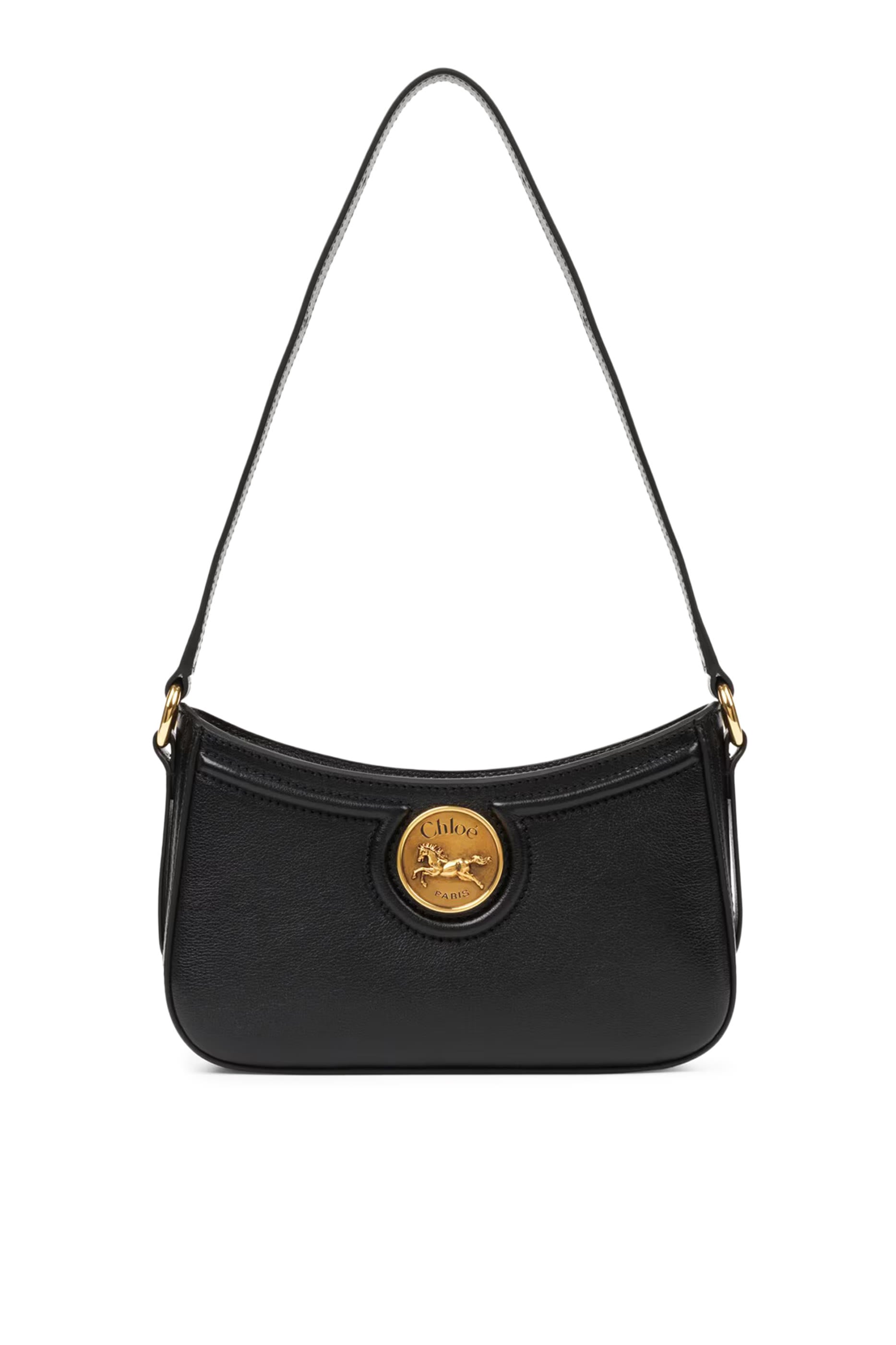 Horse Medal Shoulder Bag in Grained Leather
