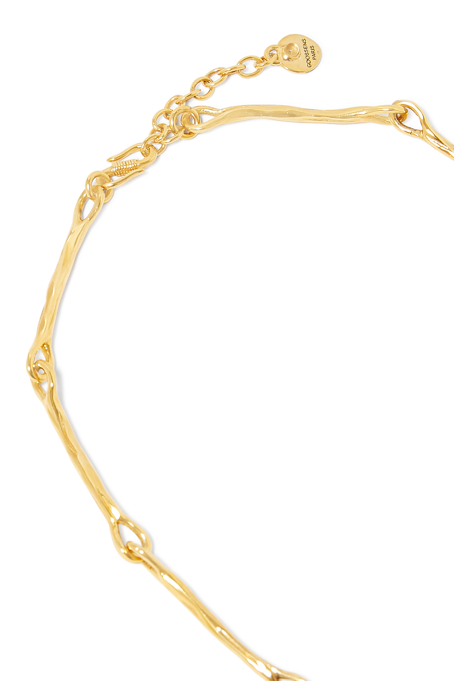 Poppy Flower Necklace, 24k Gold-Plated Brass & Freshwater Pearls
