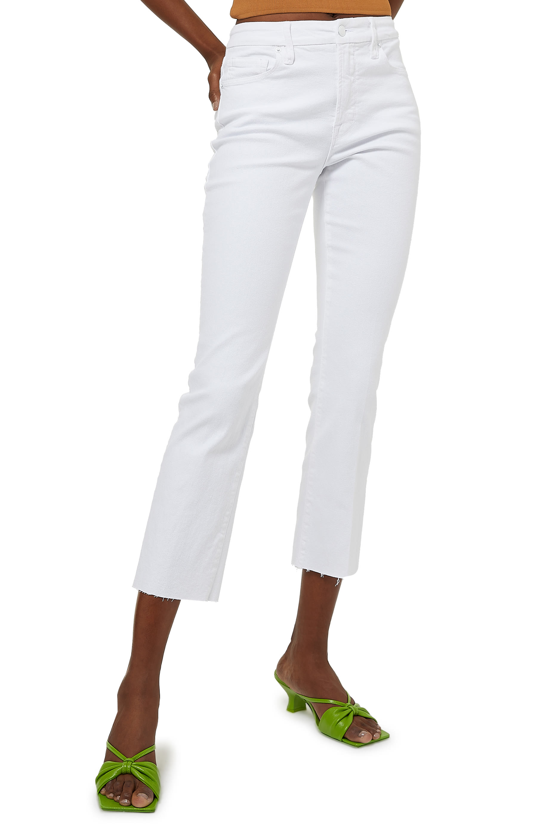 Straight Raw Hem Jeans