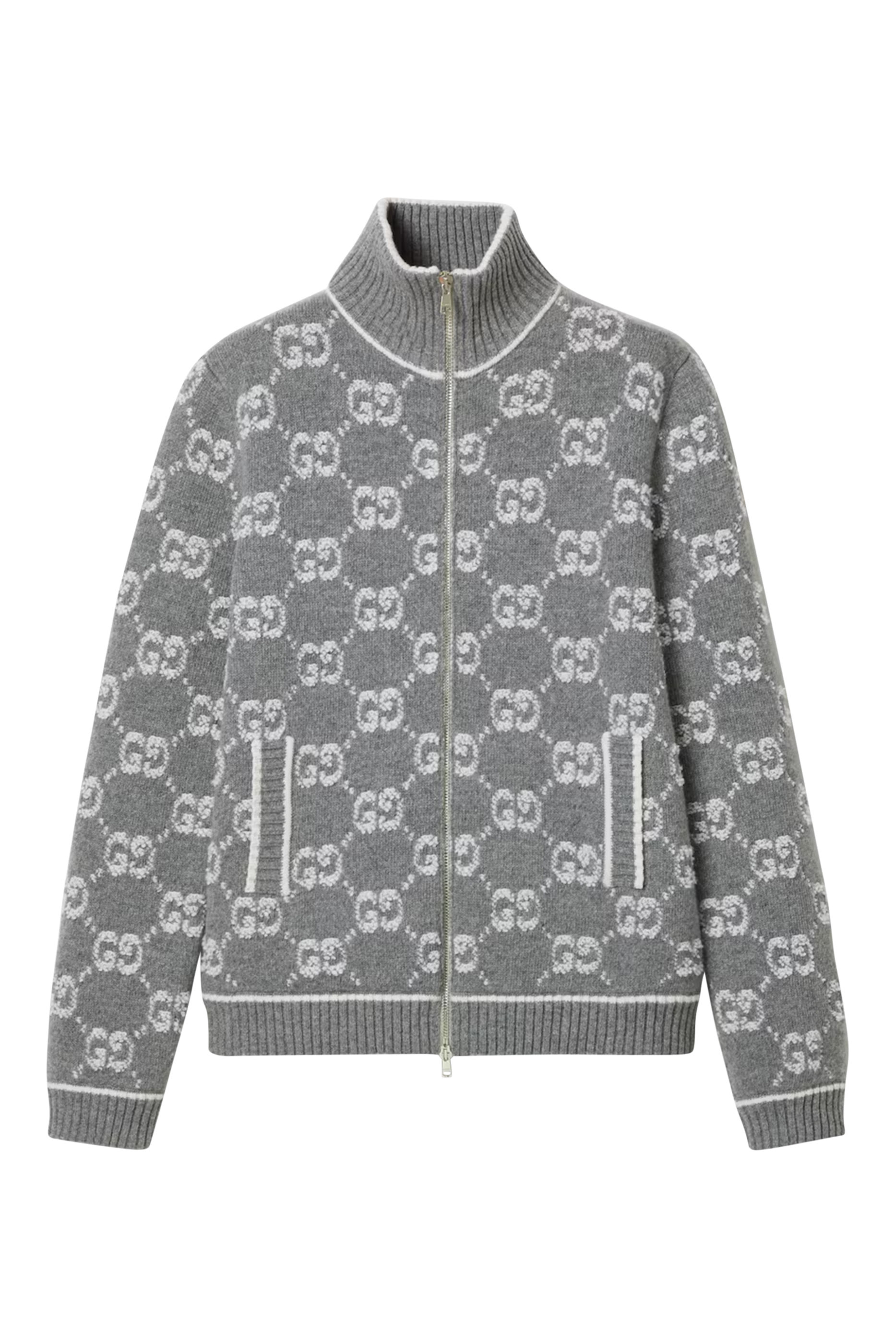 GG Boucl&eacute; Stitch Jacquard Cardigan