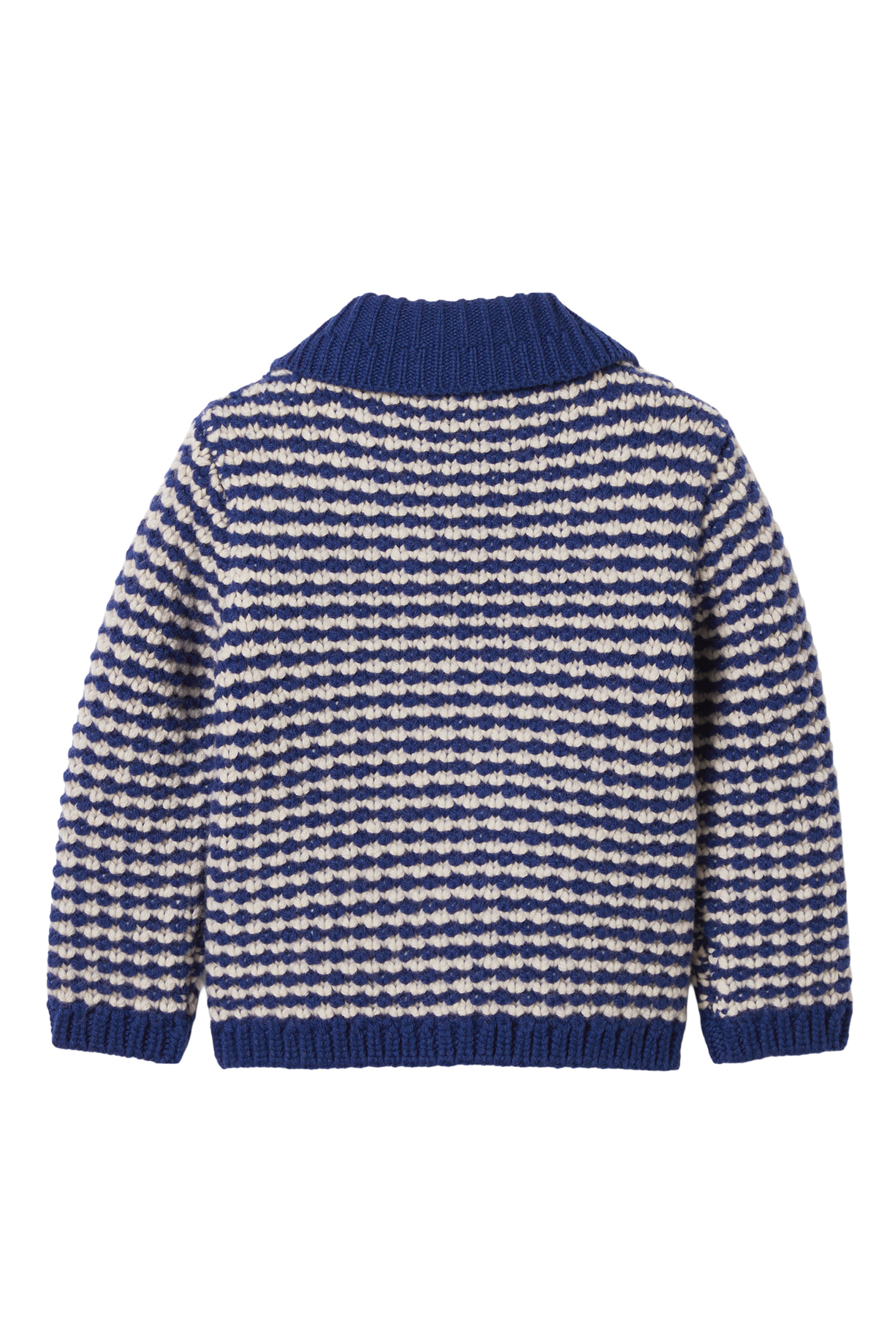 Kids Characters Embroidery Stripe Cardigan