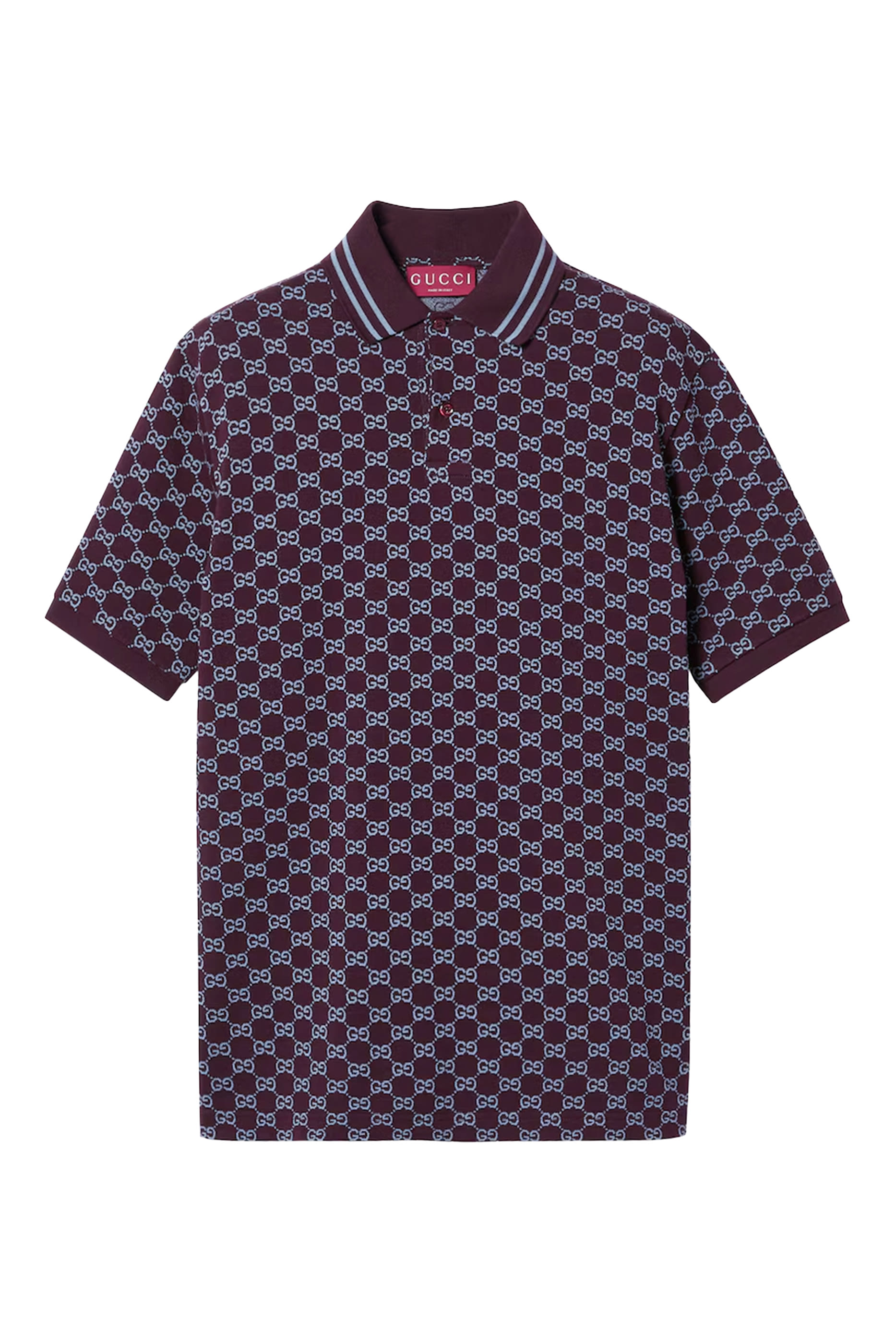 GG Cotton Piquet Jacquard Polo Shirt