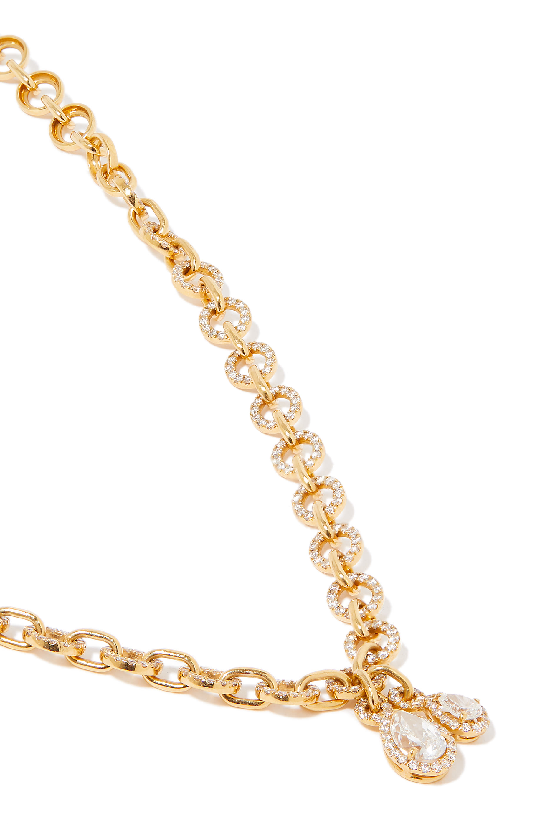 Chaines Necklace, 18k Yellow Gold & Diamonds