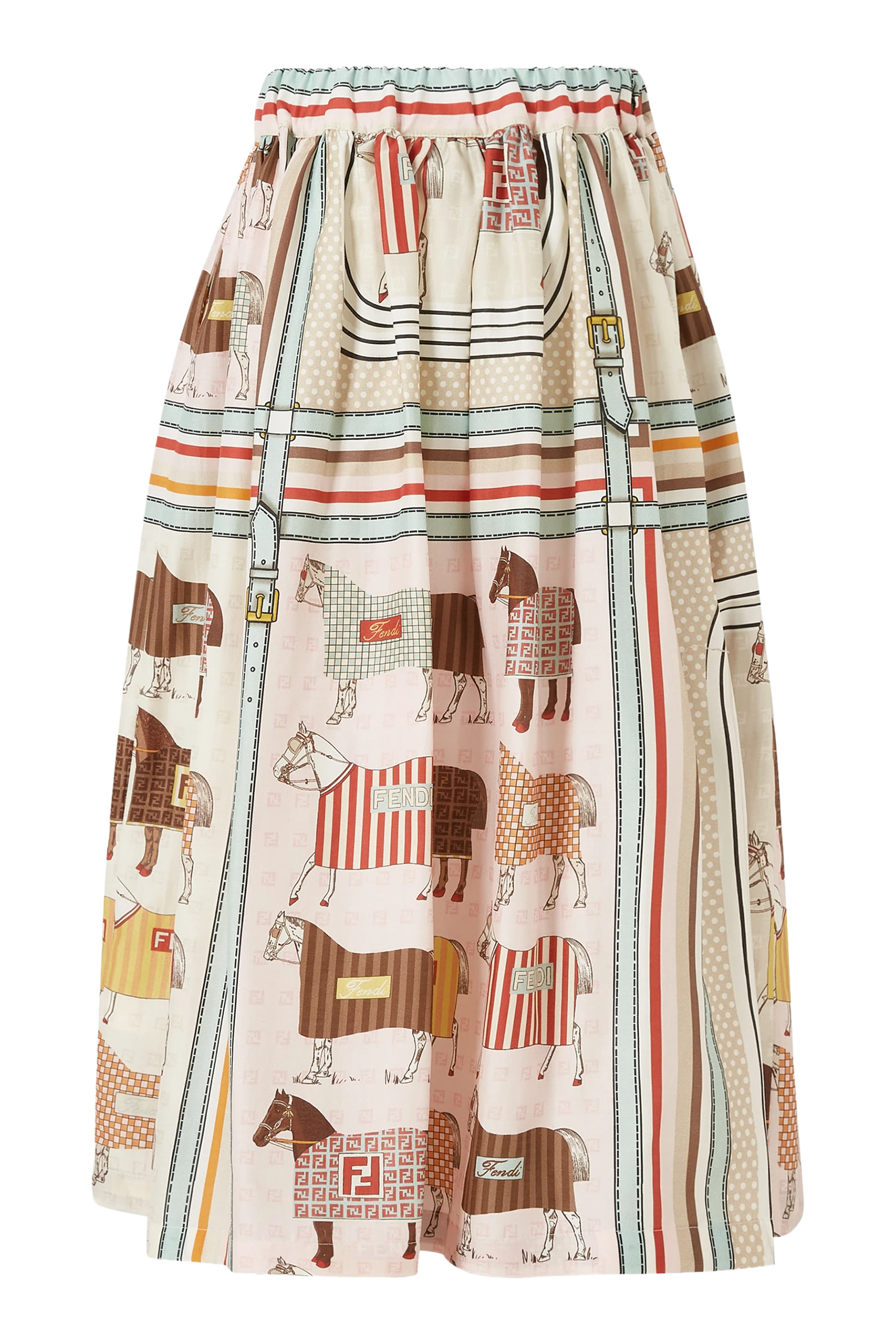 Kids Horse Printed Skirt