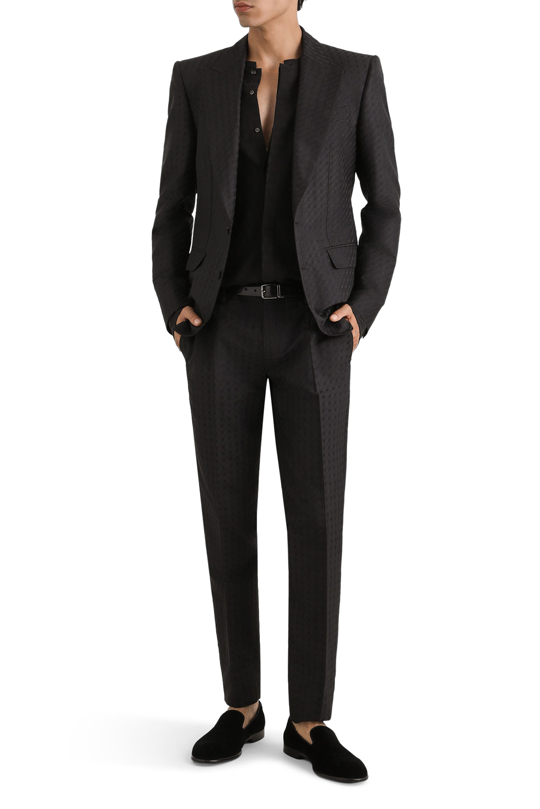 Micro Pattern Jacquard Trousers