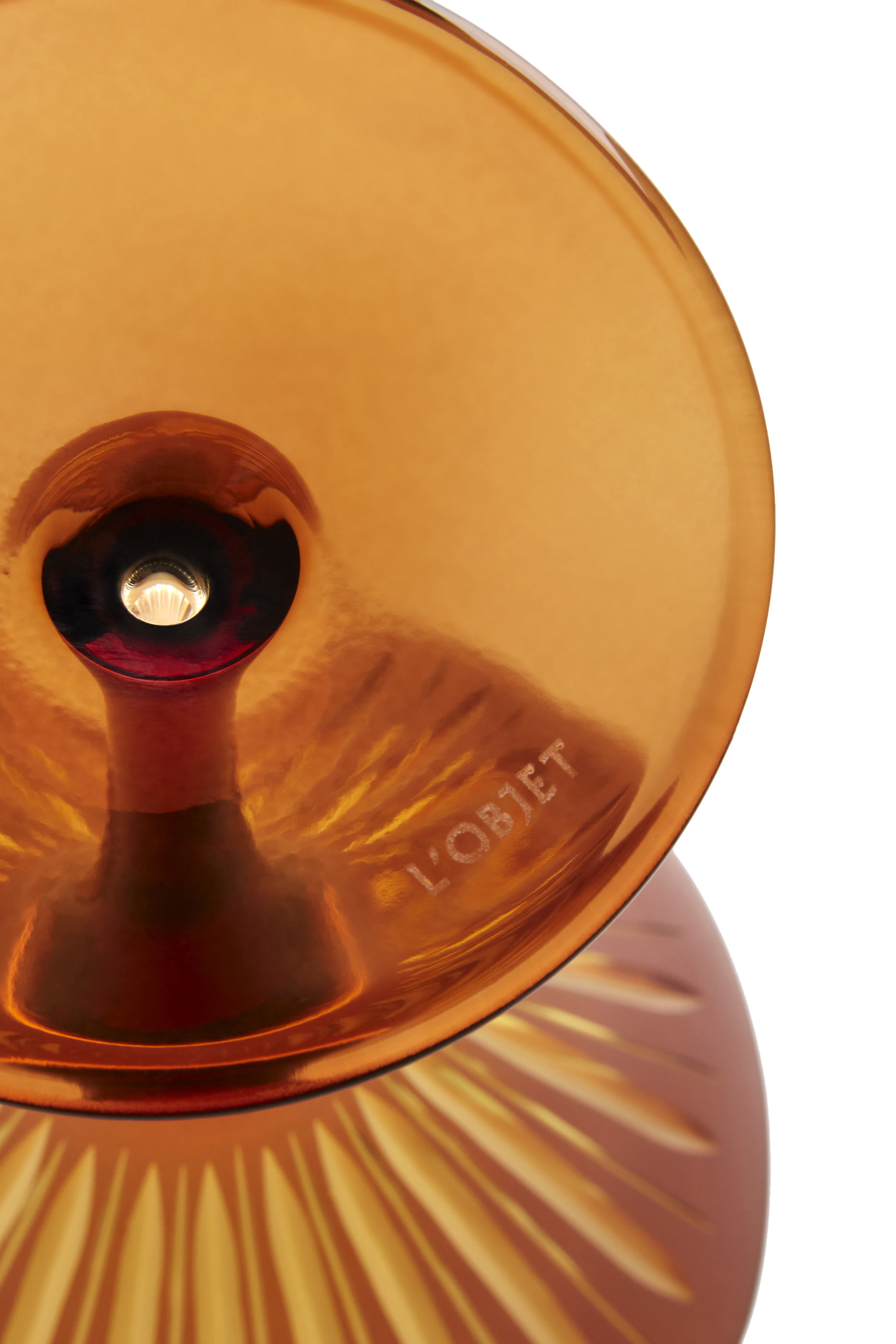 Prism Amber Wine Glass, Set of 4