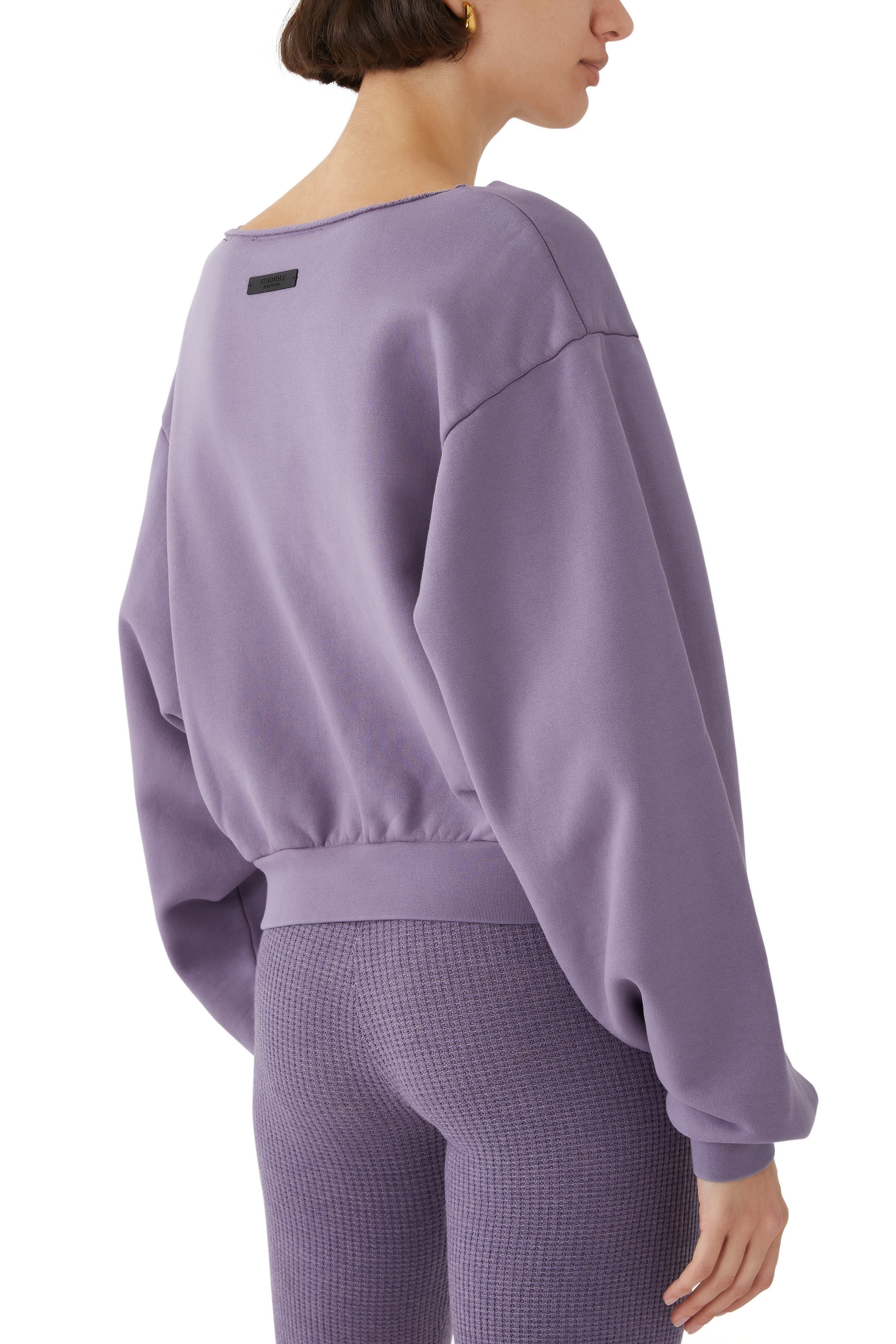 Heavy Fleece Raw Cropped Crewneck