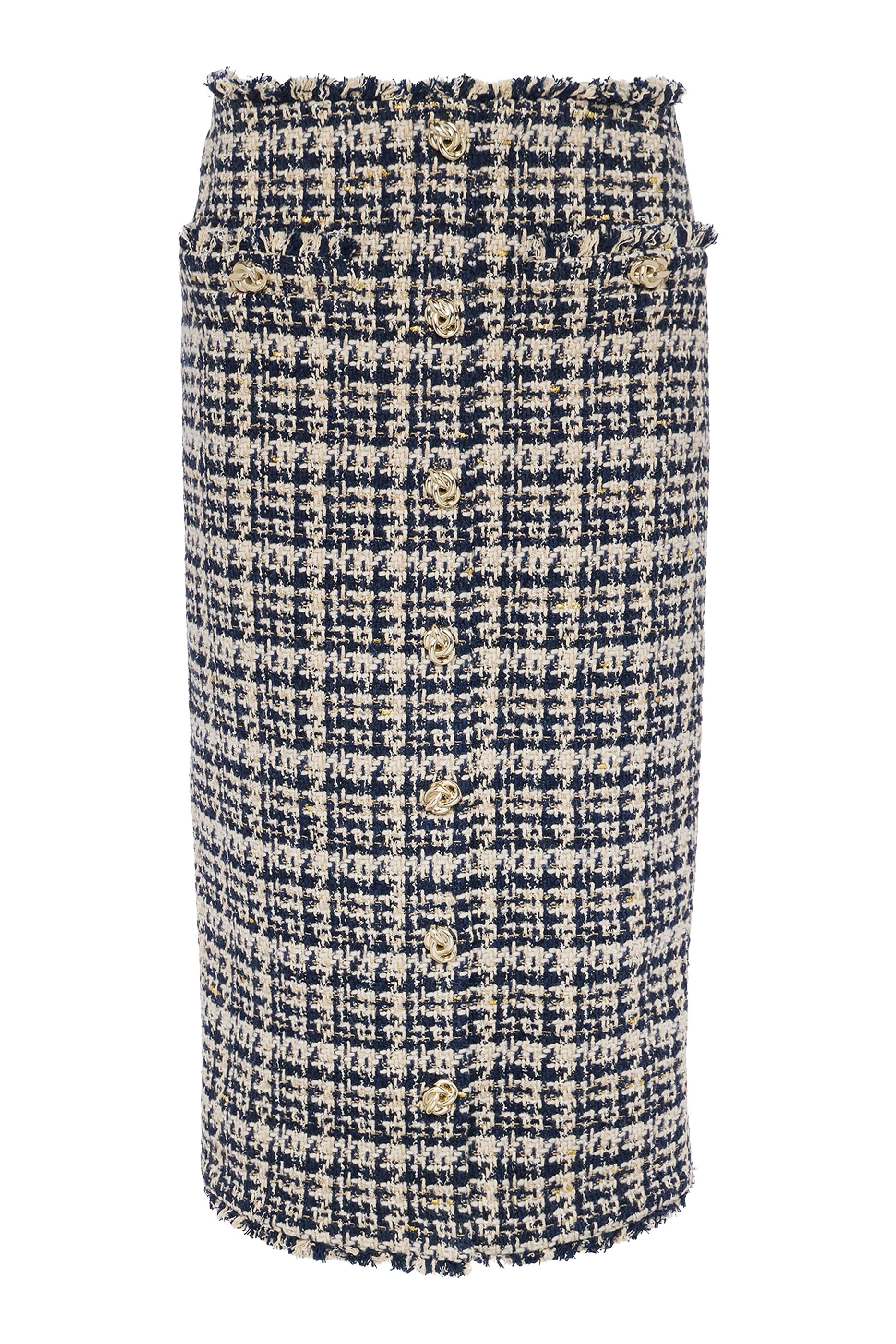 Tai Tweed Midi Skirt