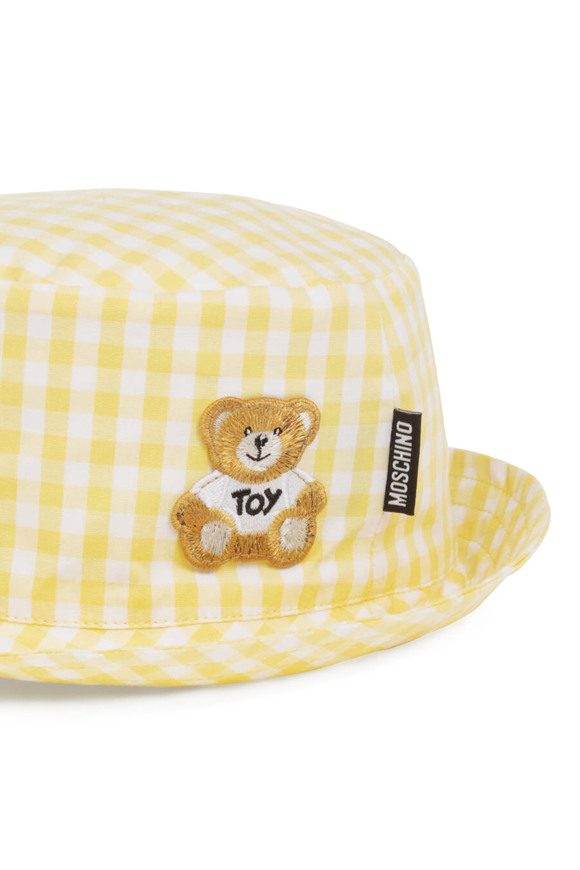 Kids Gingham Teddy Bucket Hat
