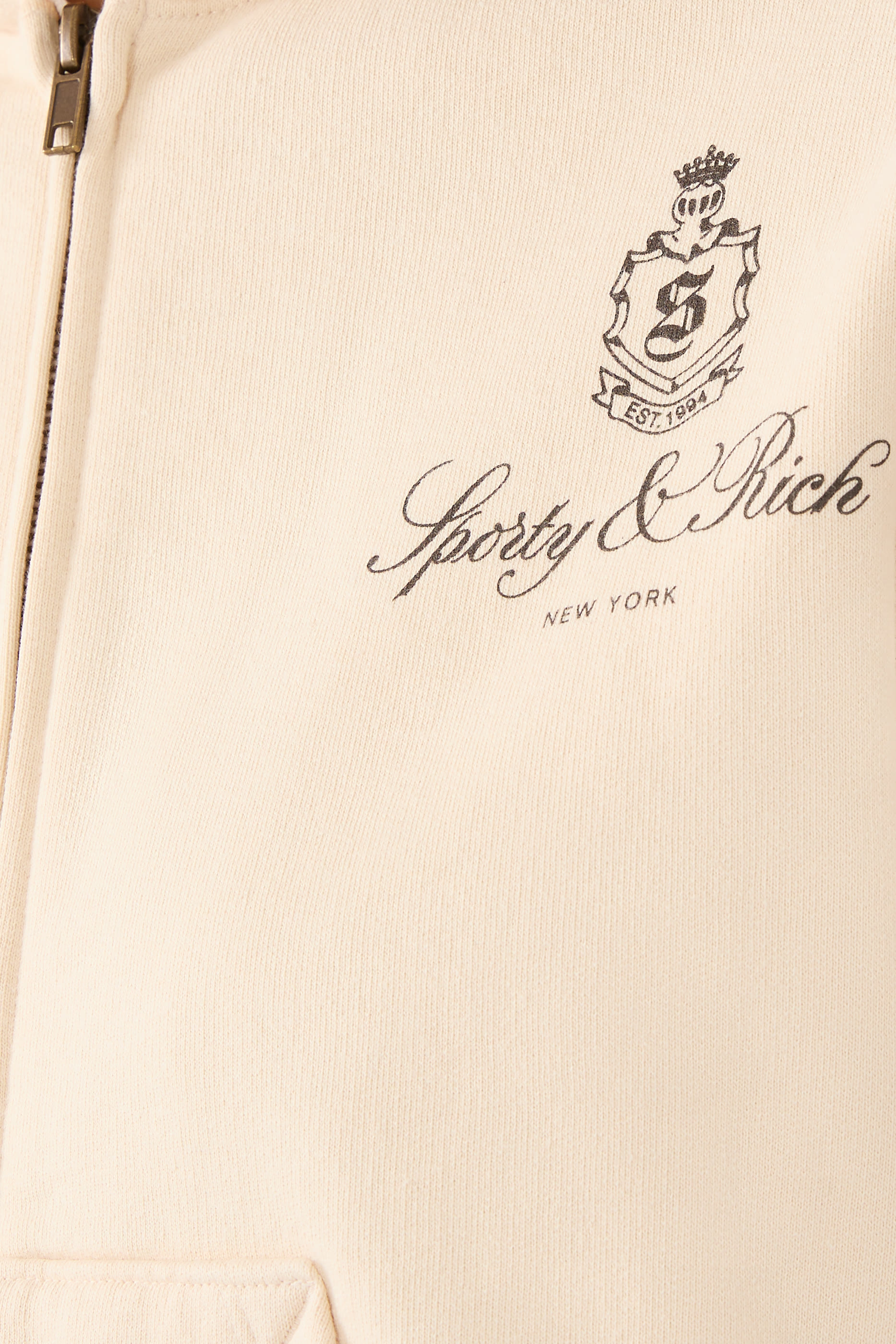 Vendome Cropped Zip Through Hoodie