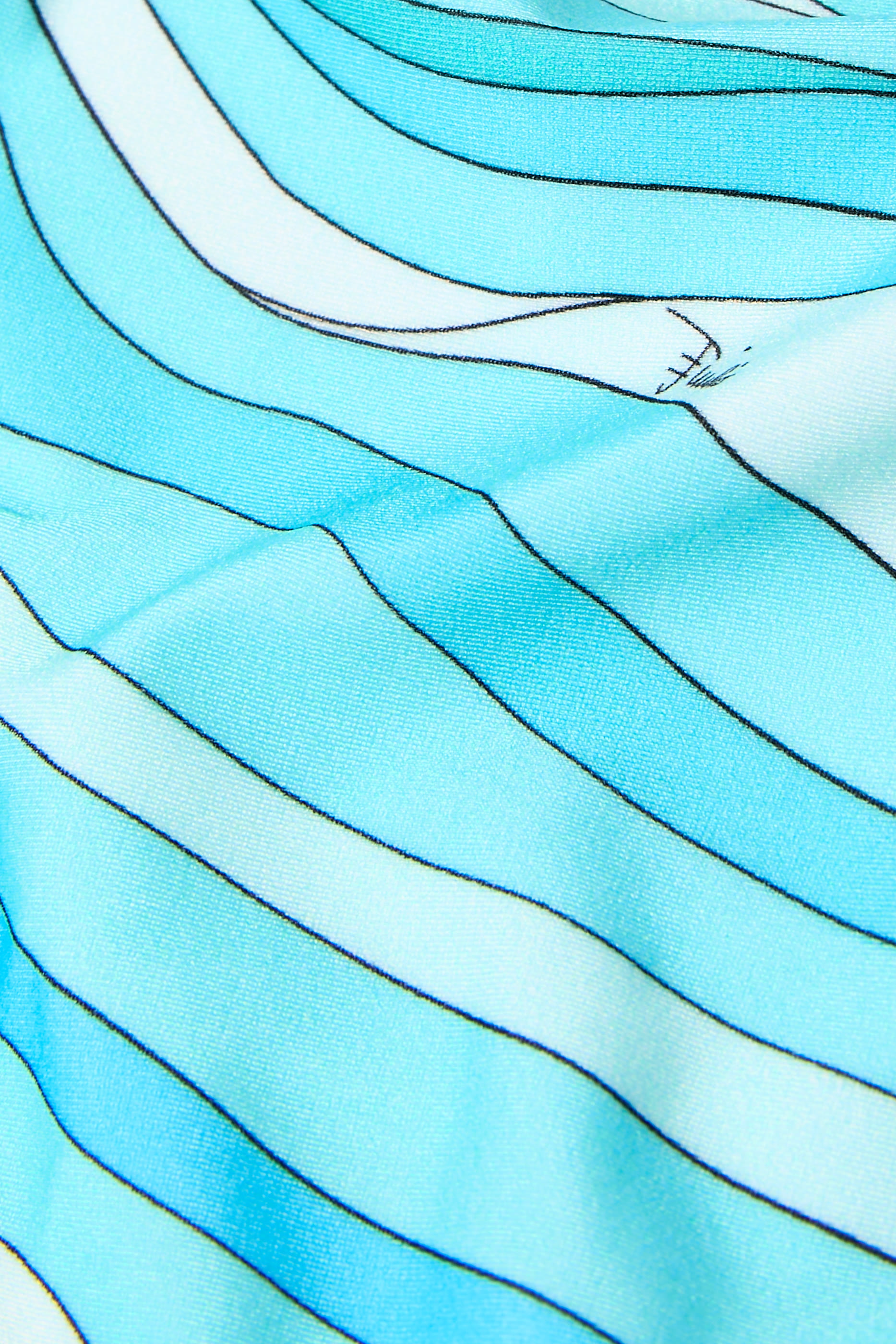 Tie Side Marmo Print Bikini Bottoms