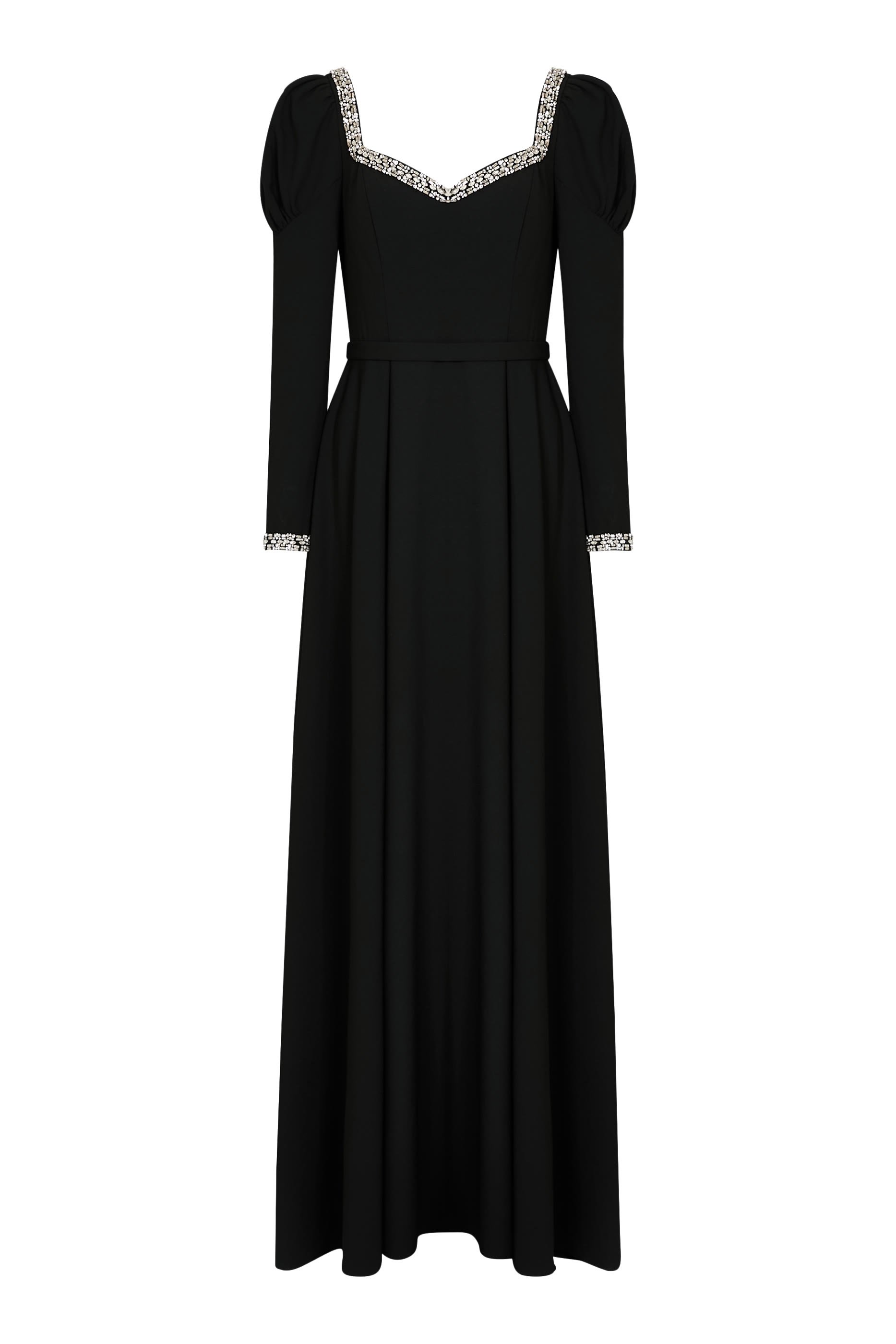 Crystal Long Sleeves Gown