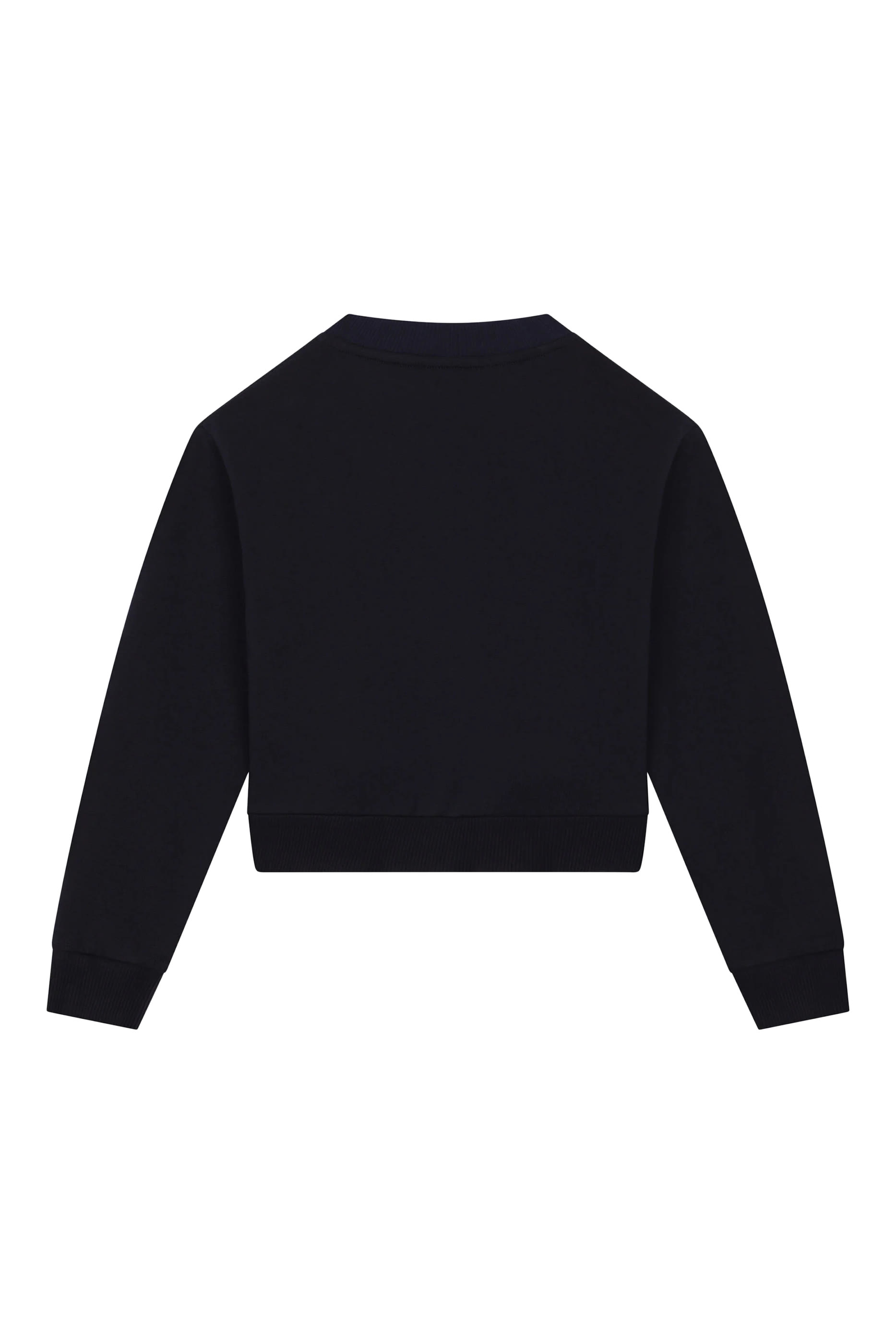 Kids Round-Neck Sweatshirt With Rose And Logo Print