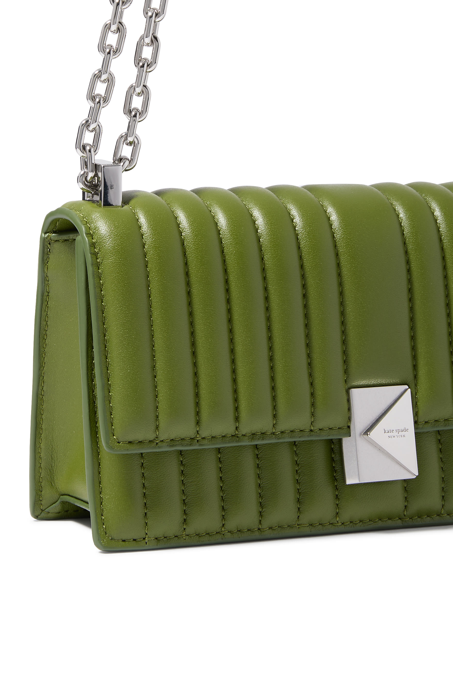 Deco Quilted Leather Mini Flap Chain Crossbody Bag