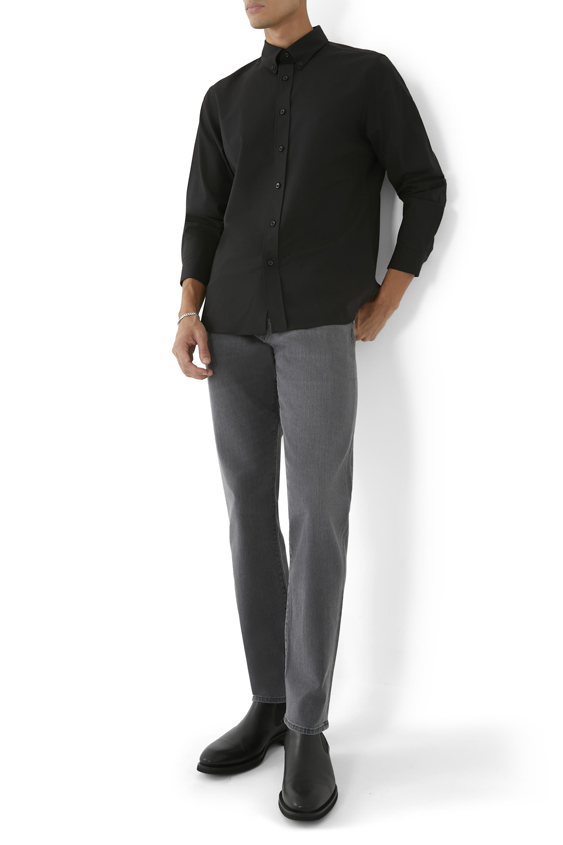 Hugh Shirt in Stretch Wool