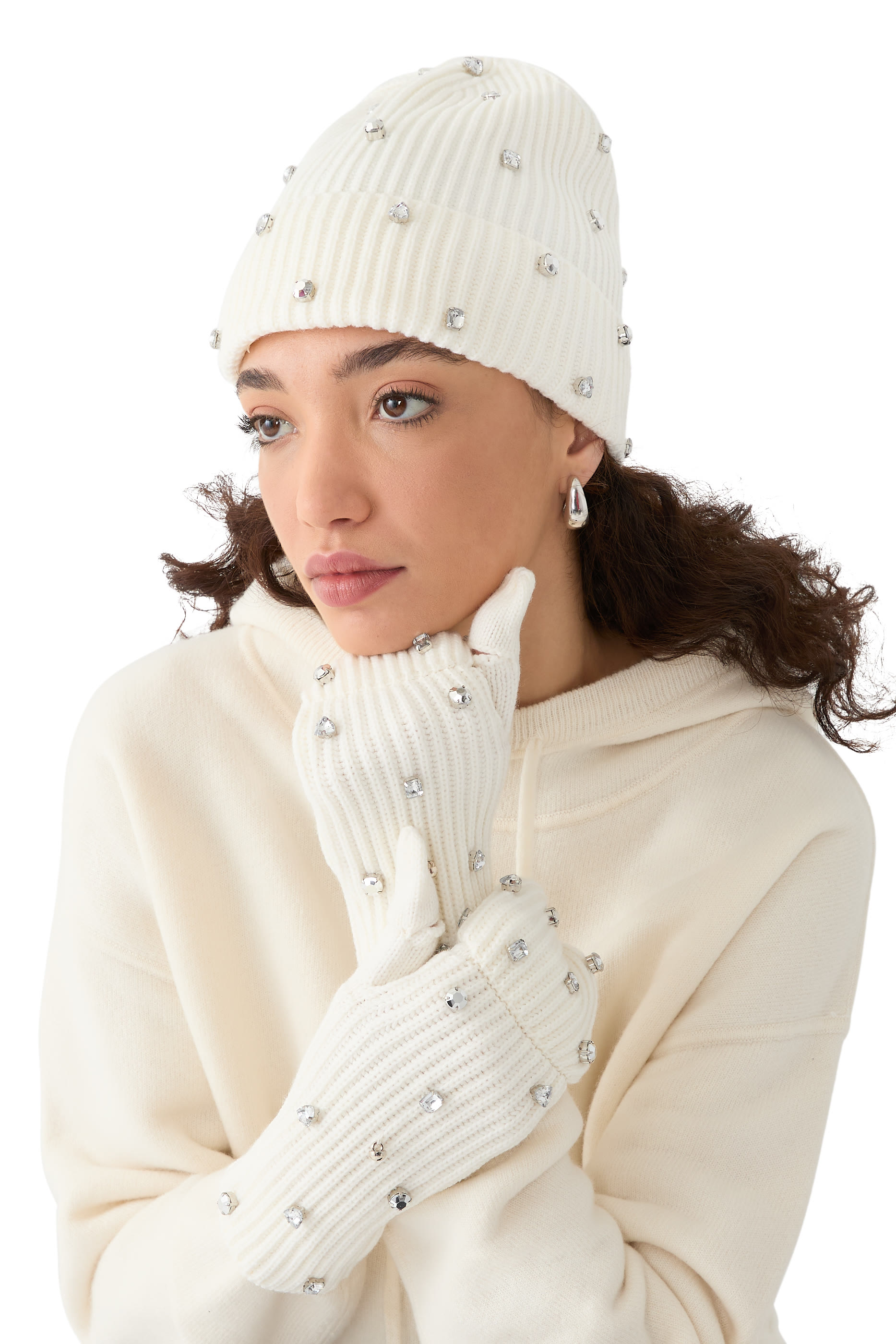 Embellished Pop Top Mitten