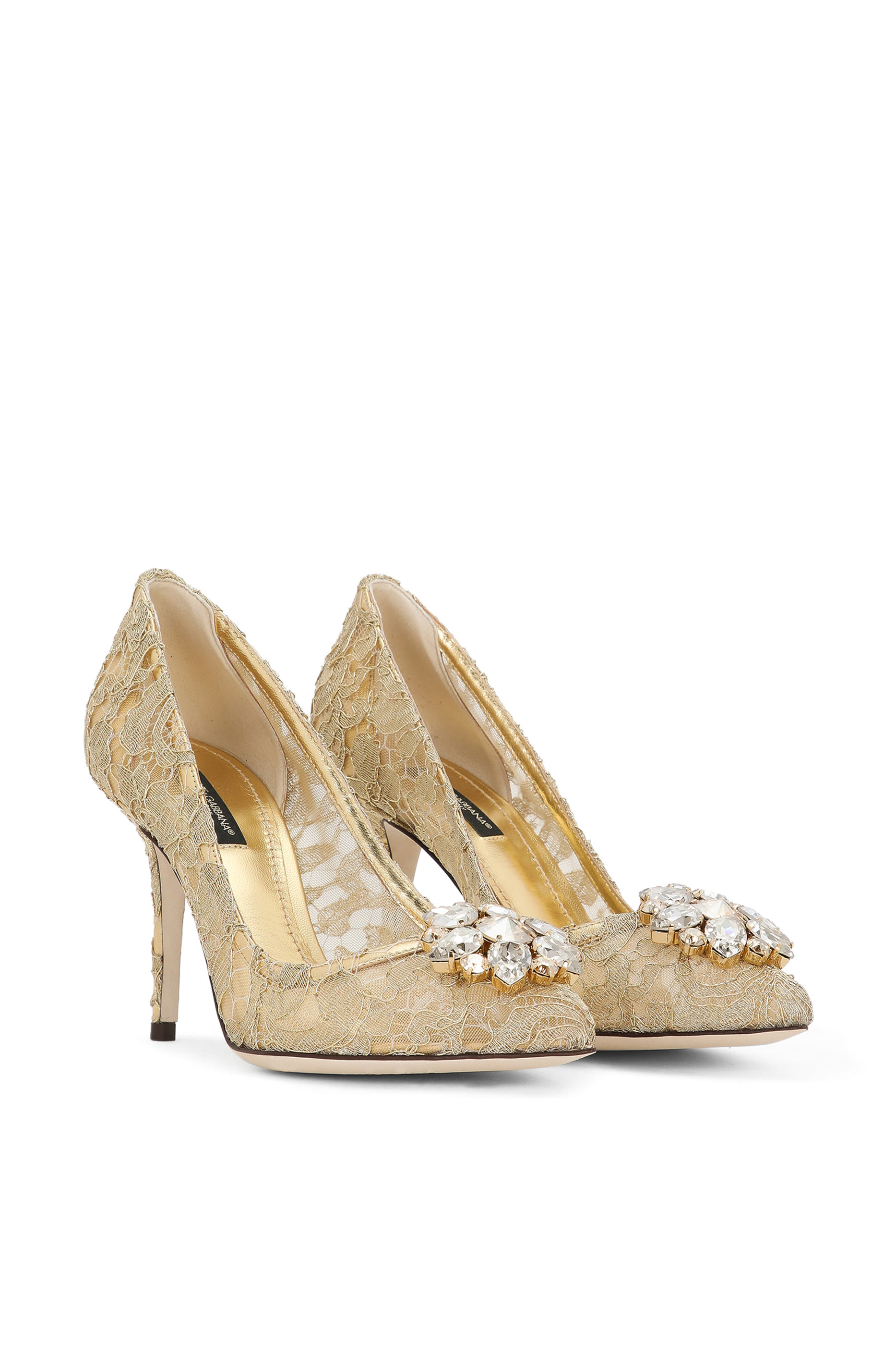 Lurex Lace Rainbow 90 Pumps with Brooch Detailing