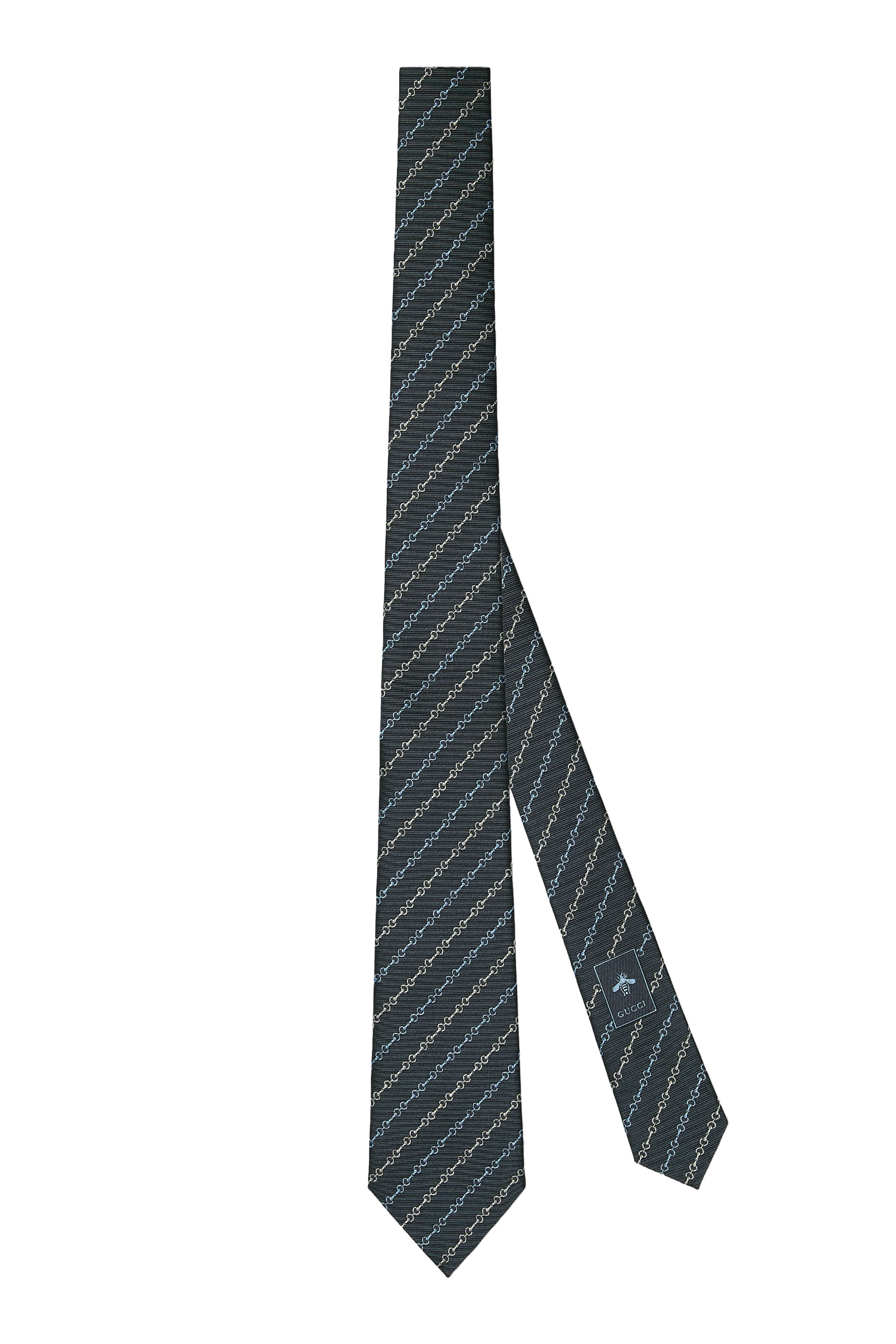 Horsebit Silk Jacquard Tie