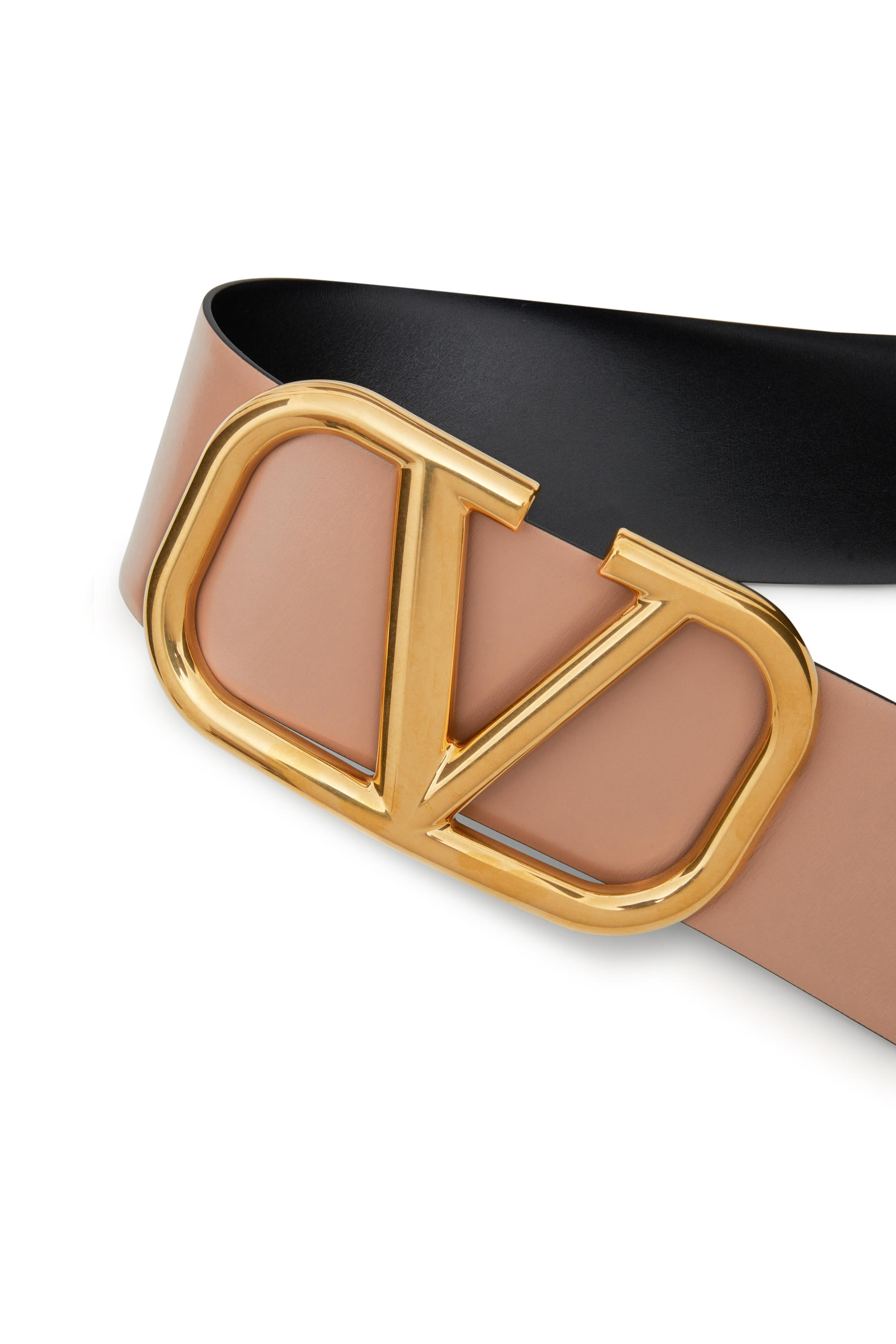  V Logo Buckle Belt