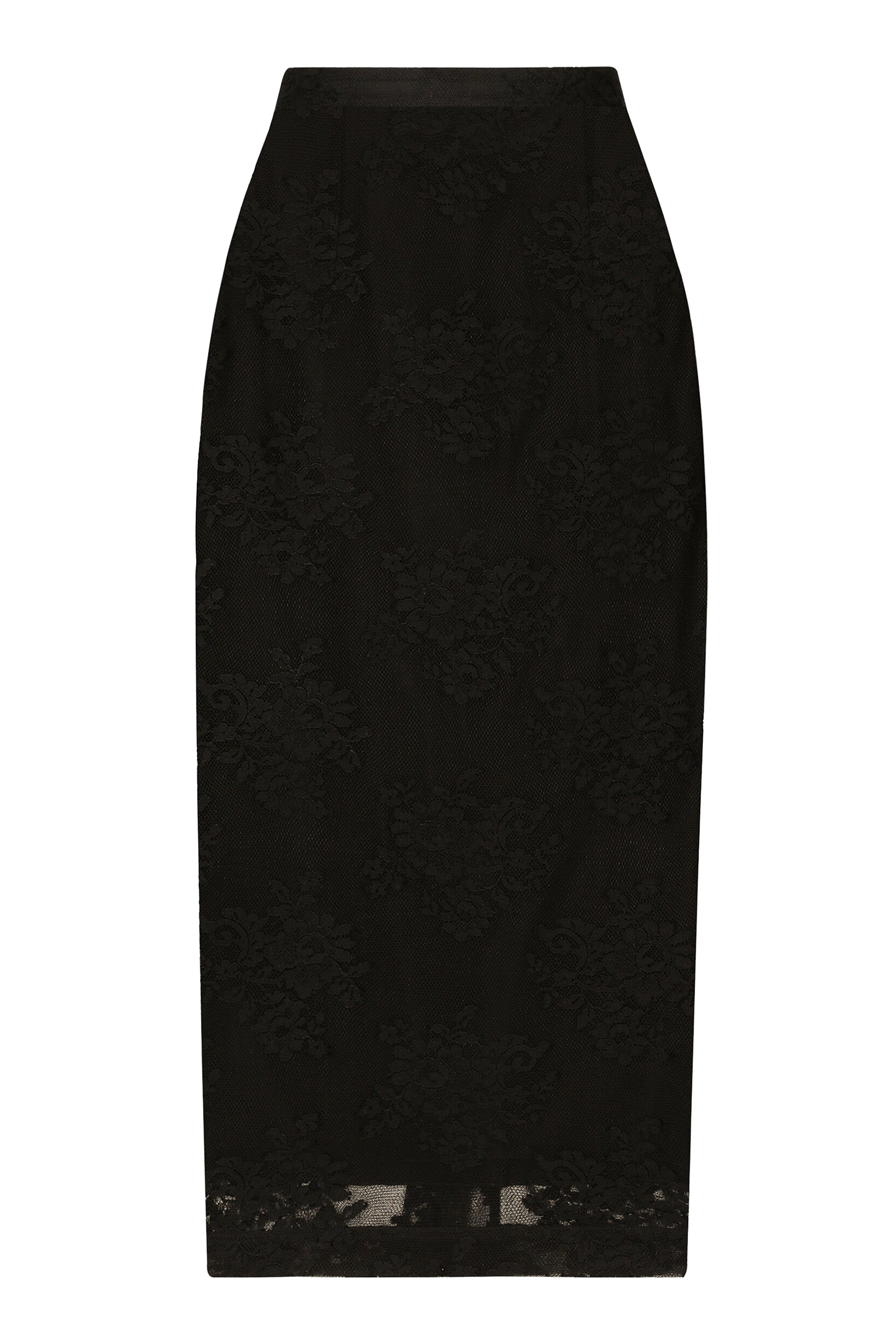 Lace Pencil Skirt with Slit