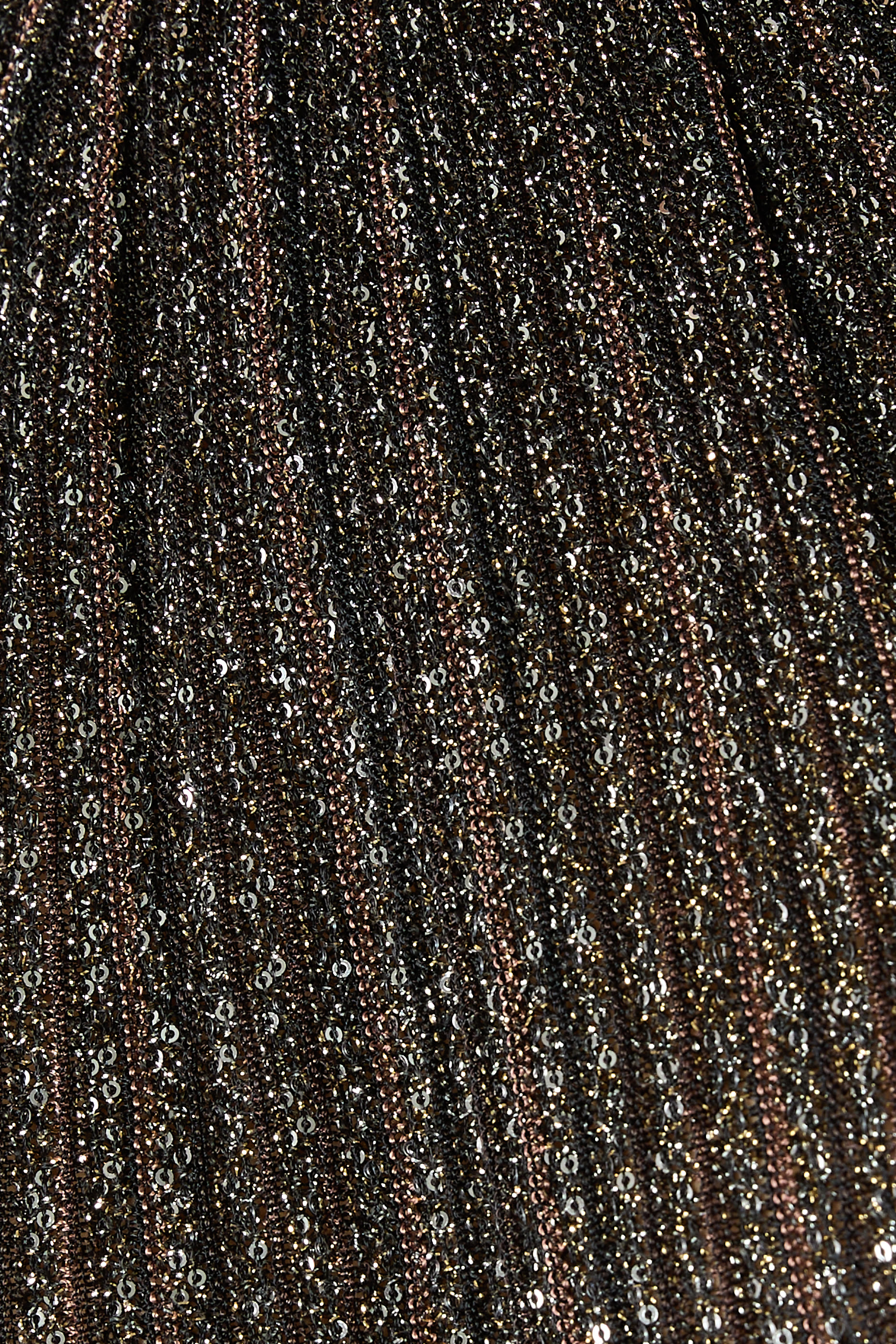 Flared Crew Neck Sweater with Lamé Stripes