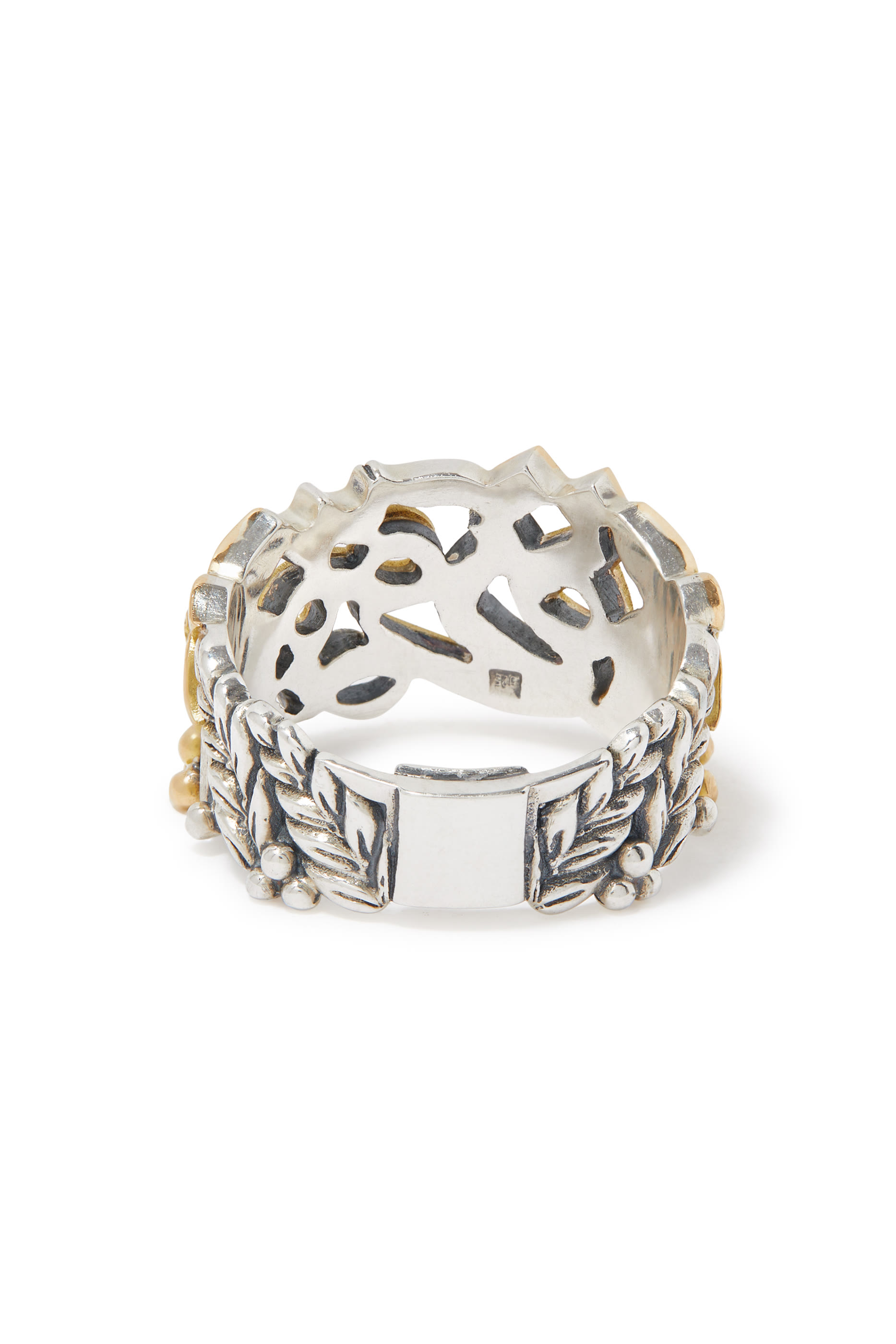 Endearment Ring, 18k Gold with Sterling Silver & Diamonds