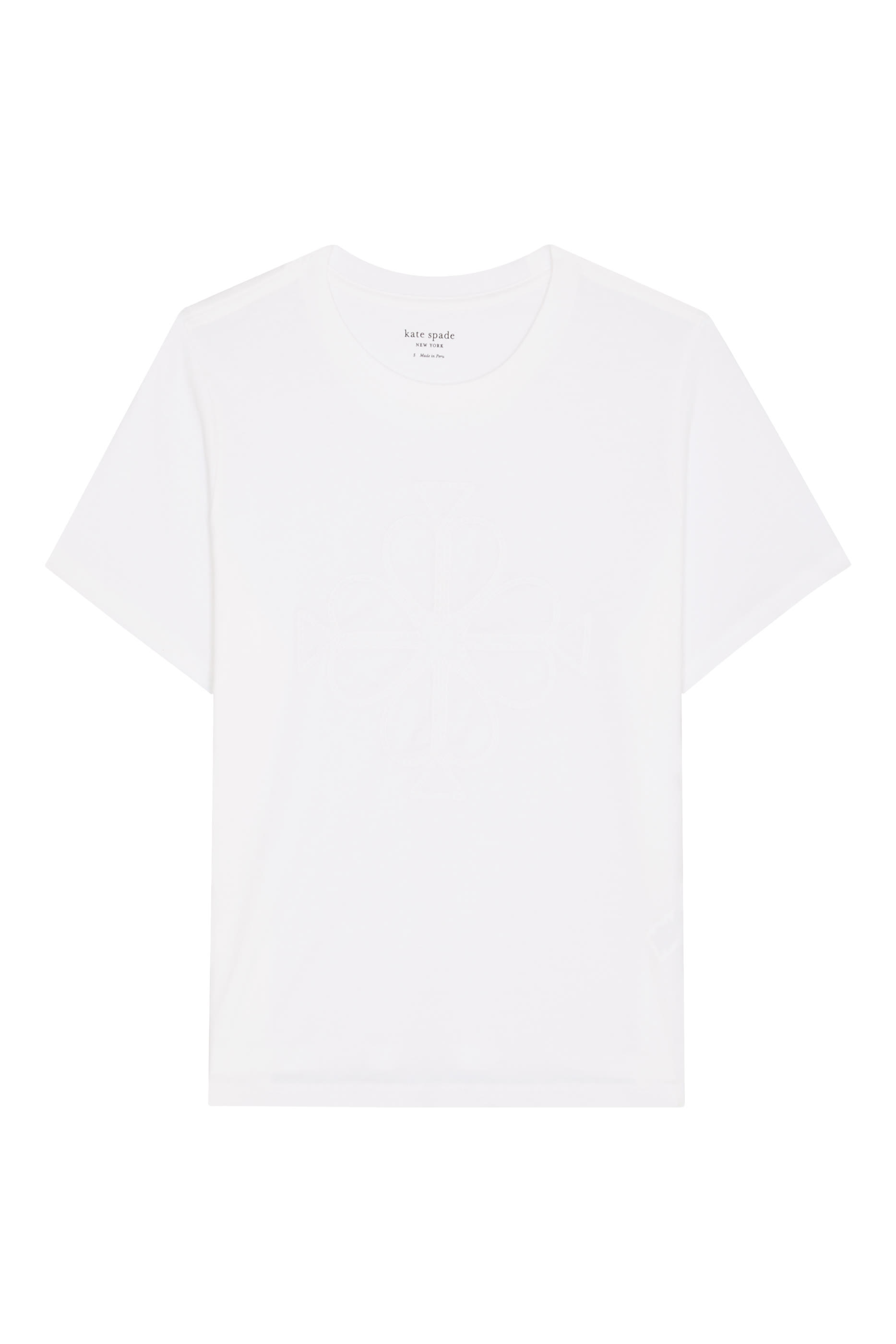 Embroidered Spade Flower Logo T-Shirt