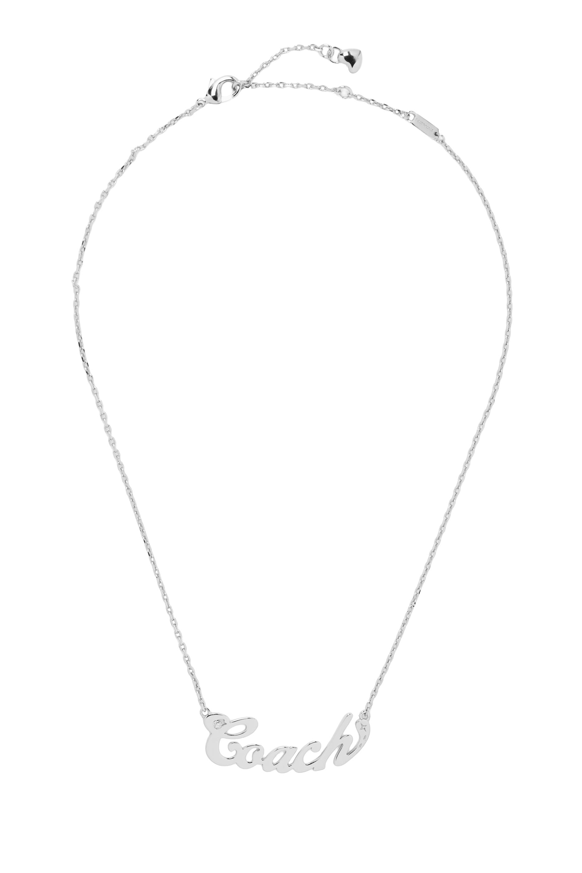 Coach Nameplate Short Pendant Necklace 