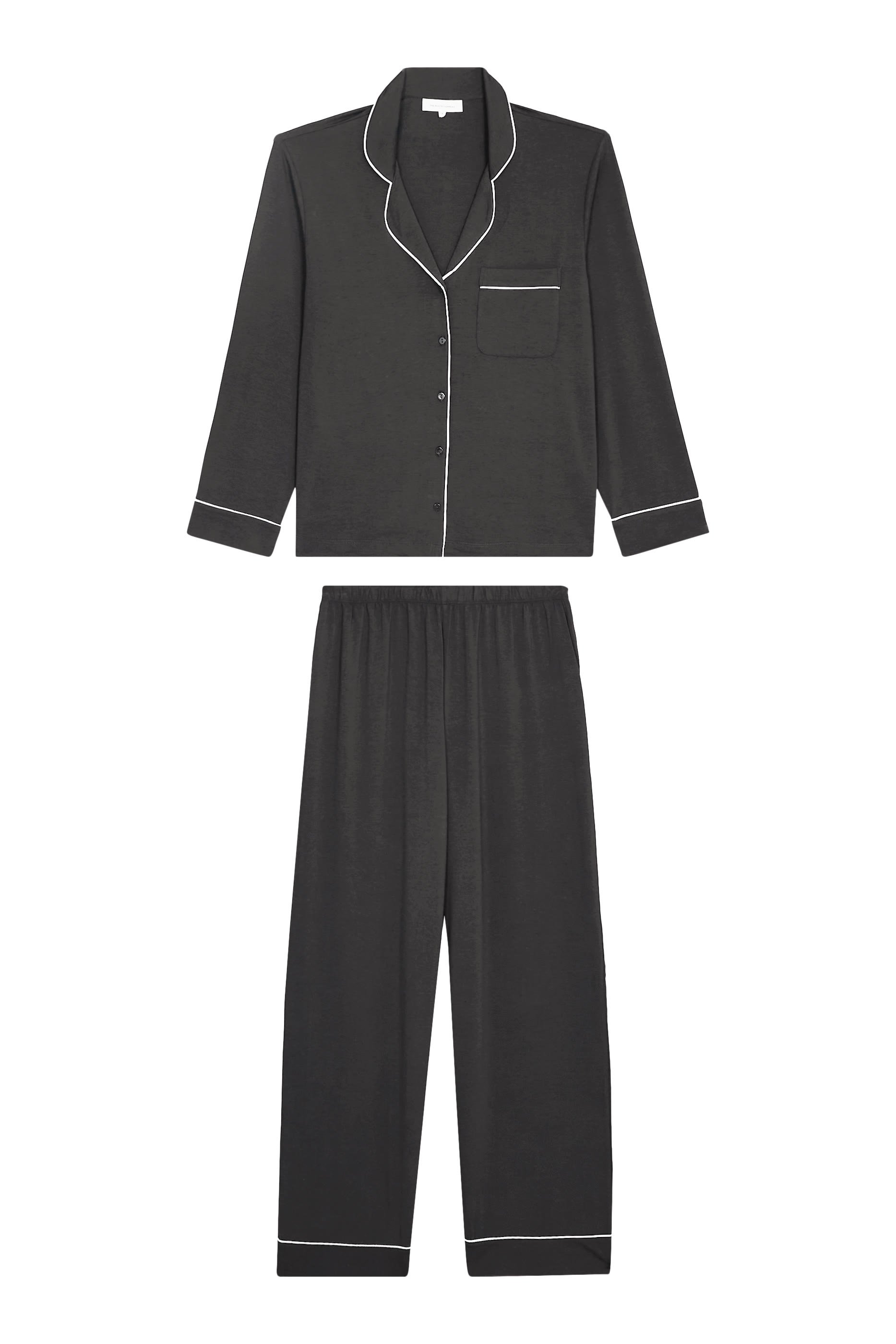 Cooling Jersey Relaxed Piped Pajama Set 