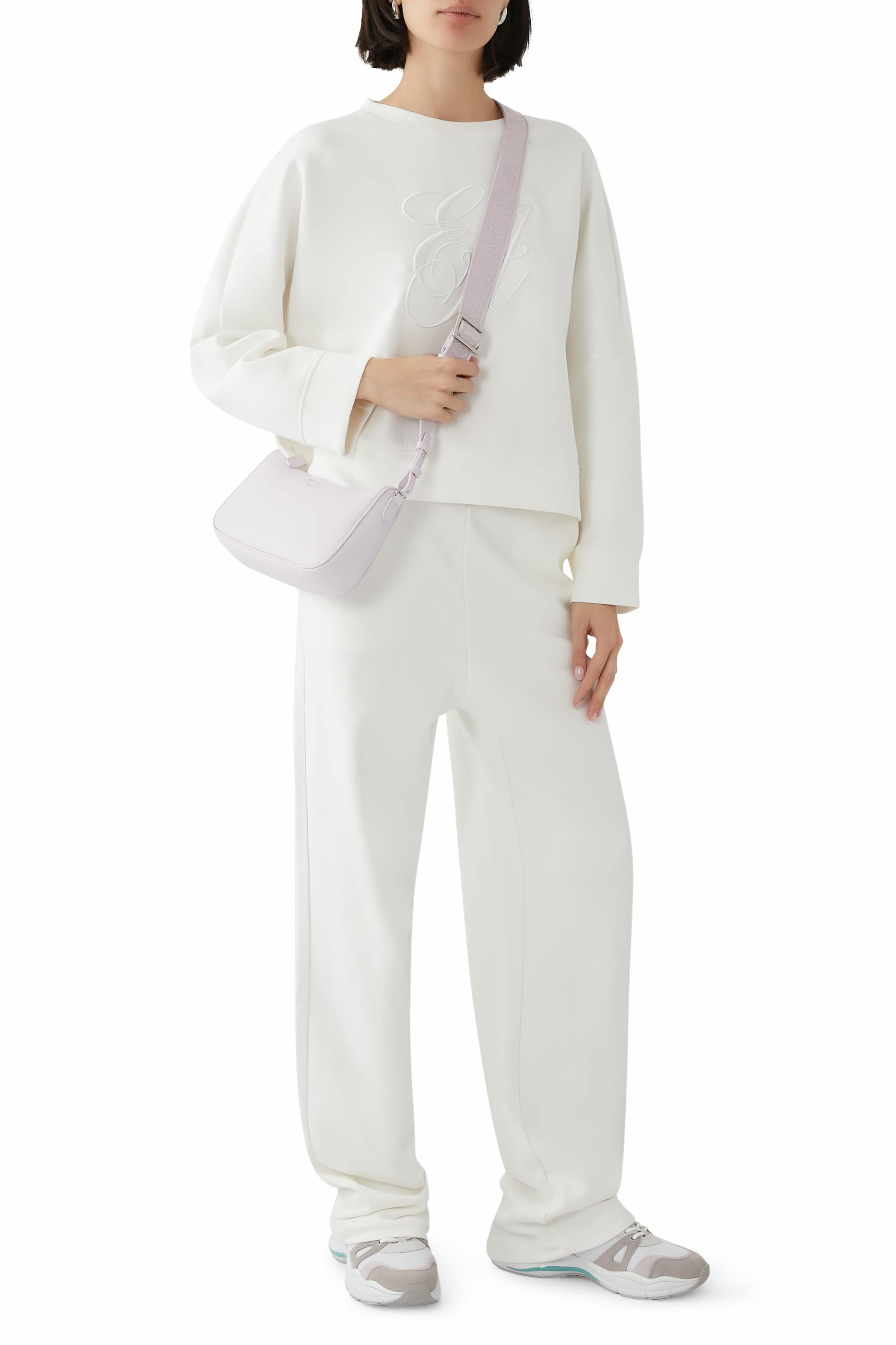 EA Logo Embroidered Jersey Sweatshirt