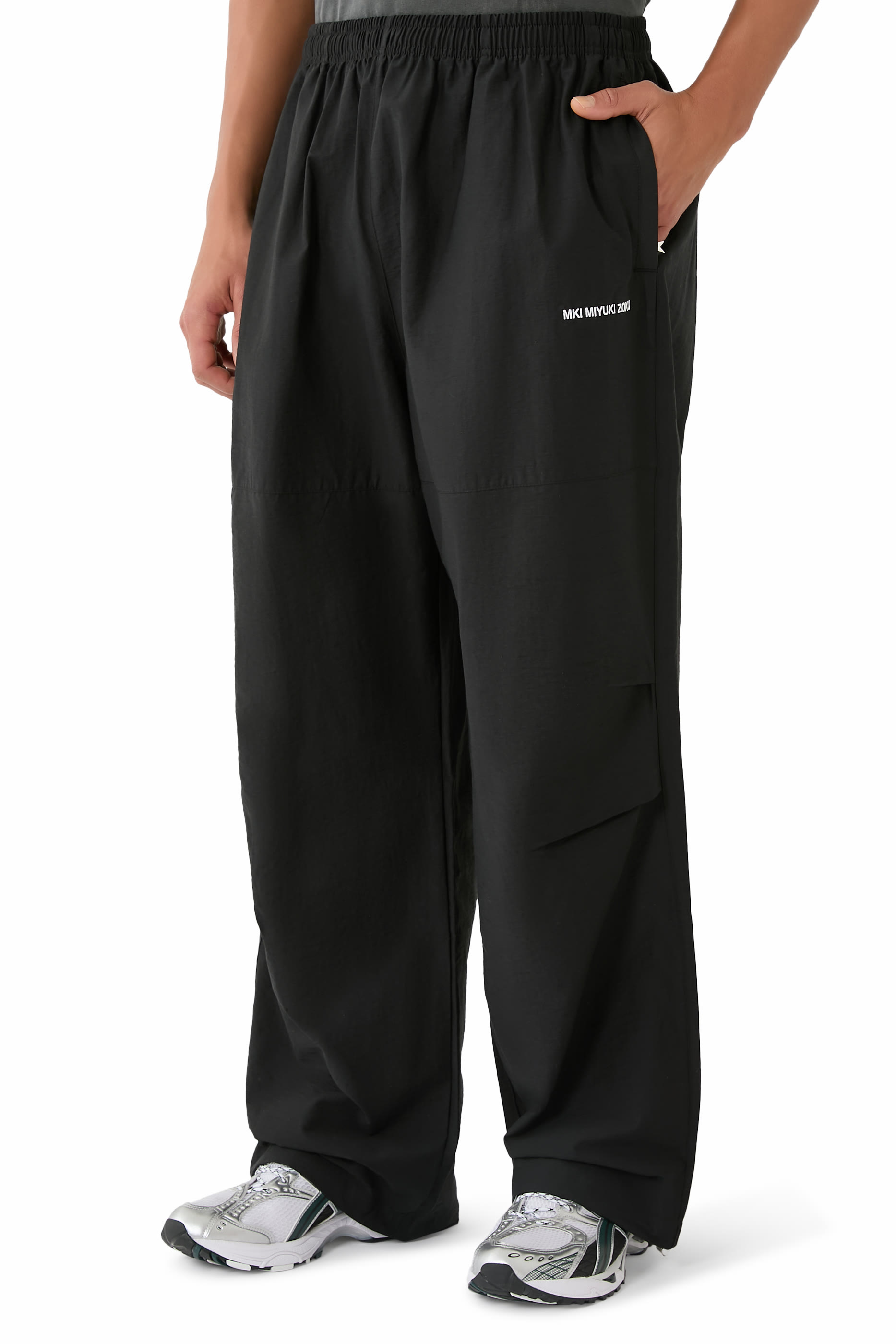  Washed Cotton Nylon Parachute Pants