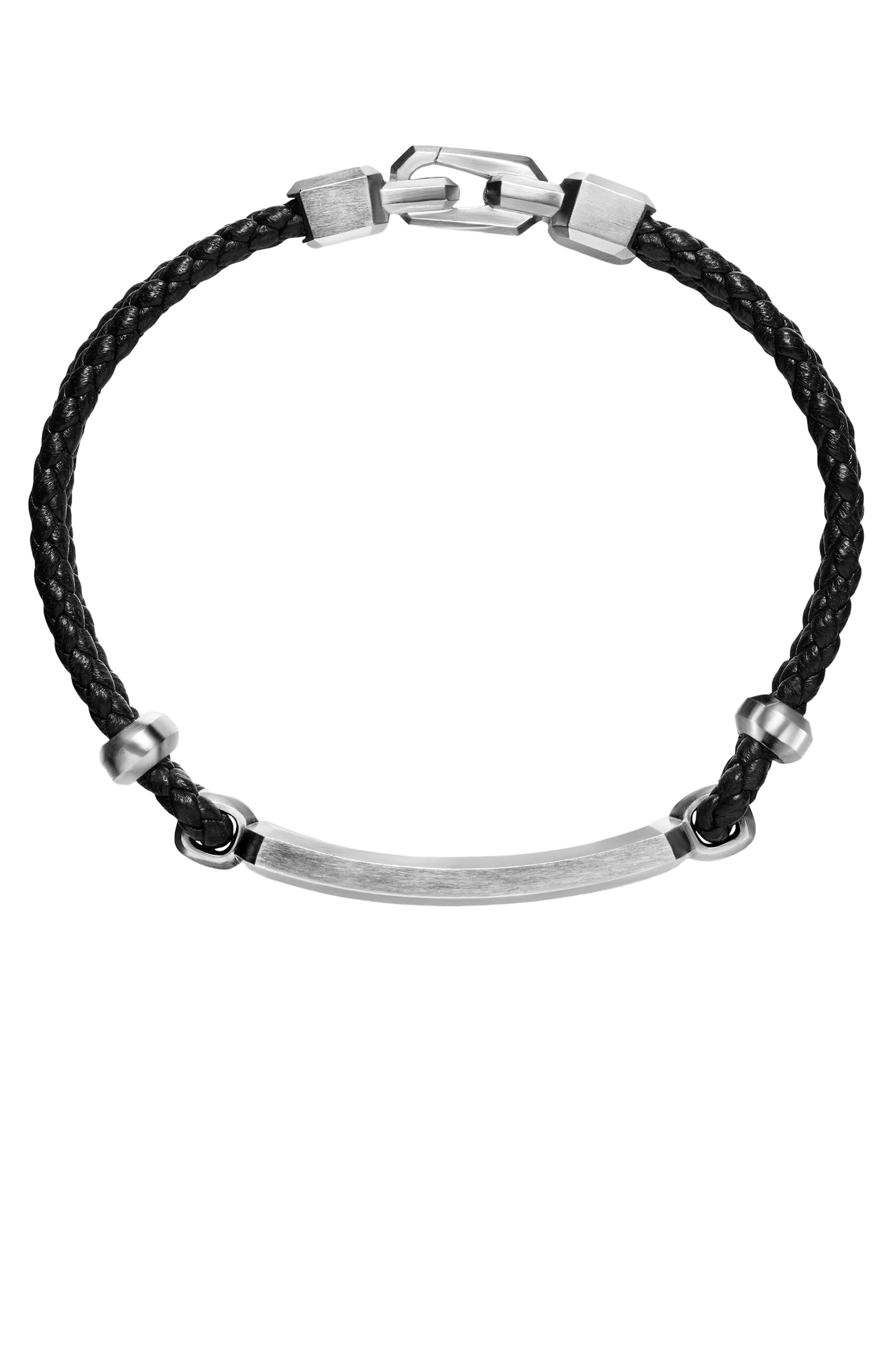 Streamline&reg; ID Bar Bracelet, Sterling Silver & Leather